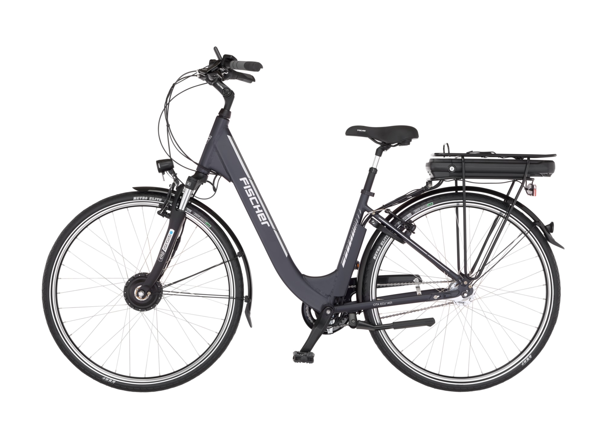 FISCHER Fahrrad »CITA ECU 1401 44« 7 Gang Shimano Nexus Schaltwerk Nabenschaltung Frontmotor 250 W mit Rahmenschloss,  Pedelec, Elektrofahrrad für Damen u. Herren