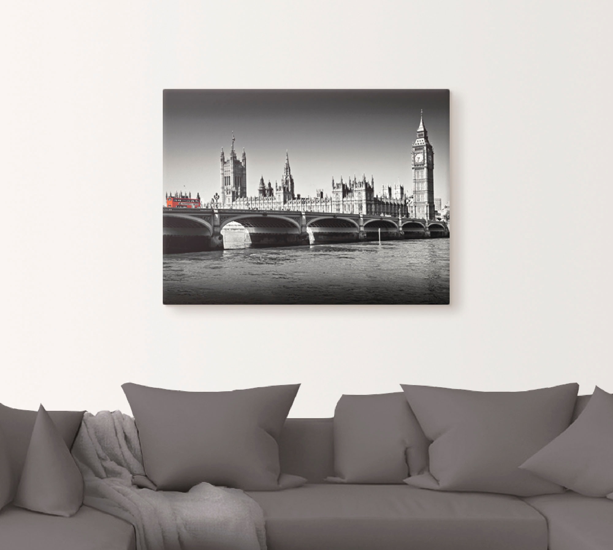 Artland Leinwandbild "Houses of Parliament & Themse", Großbritannien, (1 St günstig online kaufen