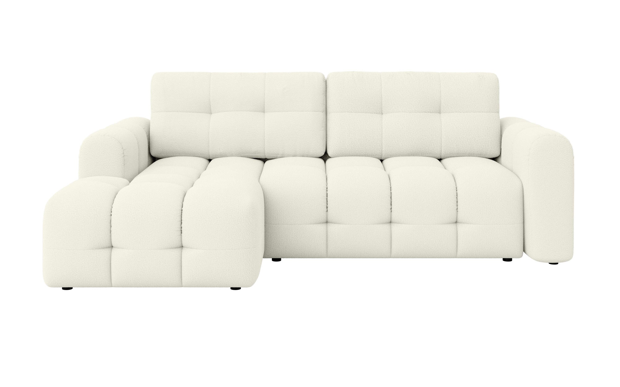 INOSIGN Ecksofa »Manilla, wahlweise mit Bettfunktion, B/T/H 265/170/91 cm«, L-Form mit Recamiere rechts/links bestellbar, Wellenunterfederung