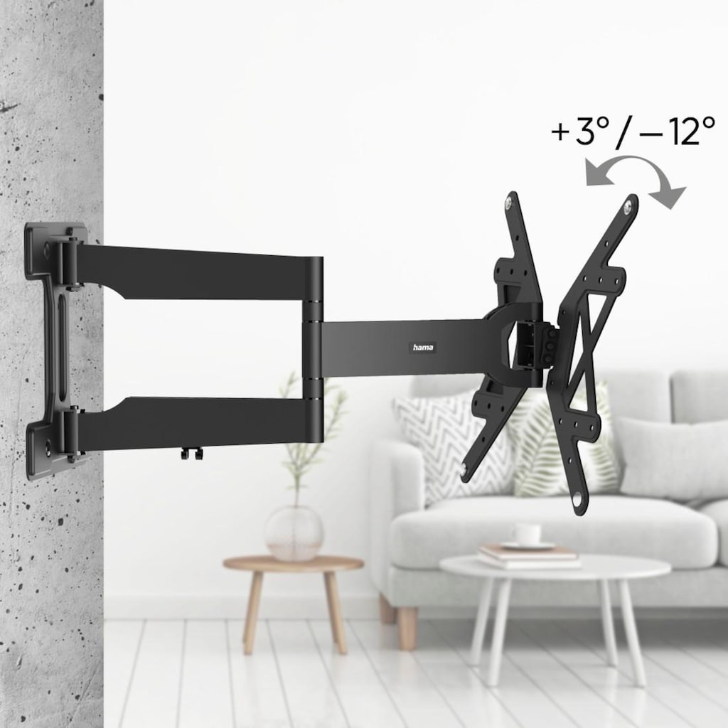 Hama TV-Wandhalterung »TV-Wandhalter Arm 72cm ausziehbar, 81 - 165 cm (32"- 65"),43",50",55"«, bis 165 cm Zoll