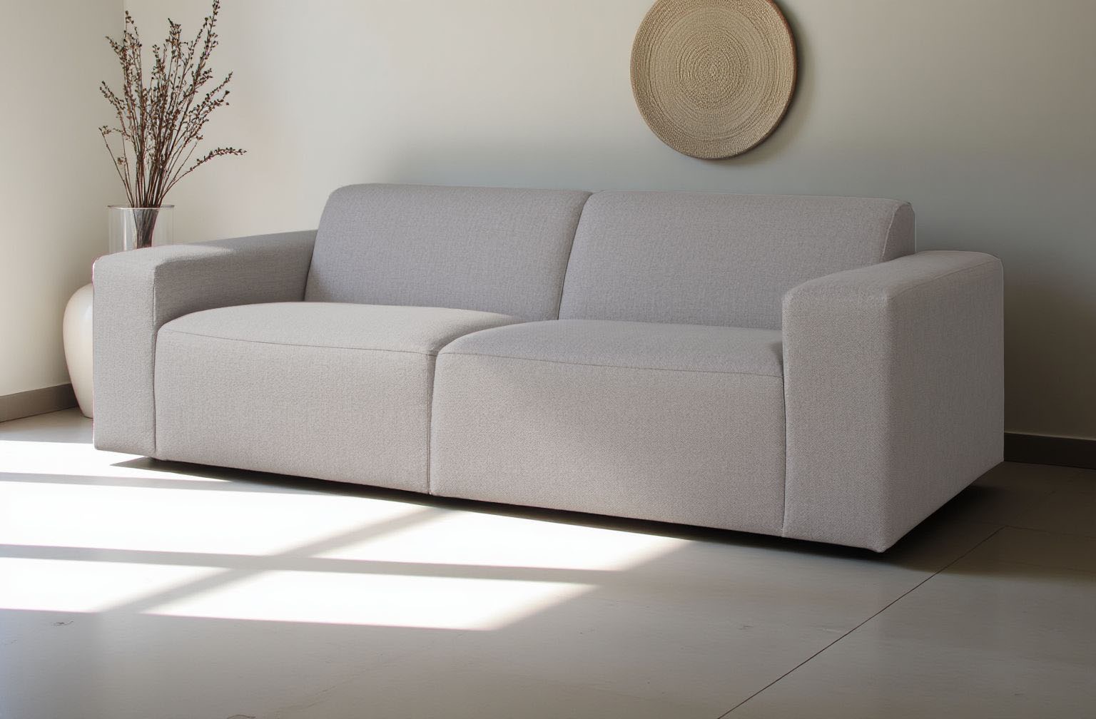 OTTO home 3-Sitzer »Koa, 228 cm, Modulsofa in Cord, Chenille, Struktur, Webstoff« Designsofa, weicher Lounge-Sitzkomfort, Welleunterfederung, bodentief