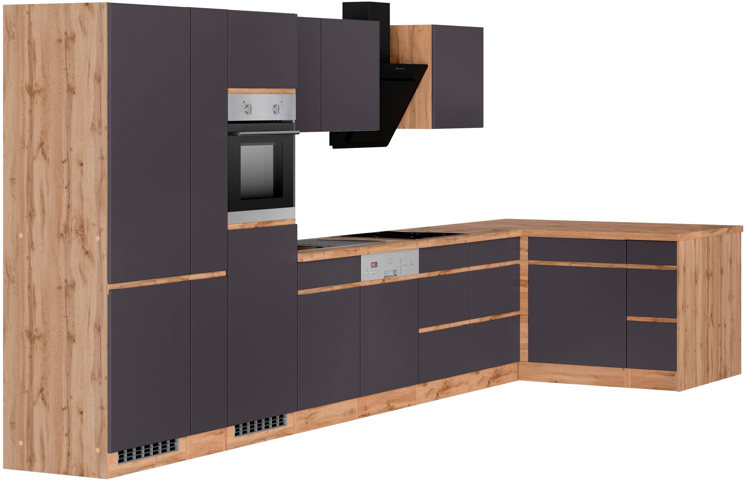 KOCHSTATION Winkelküche "KS-Riesa", Stellbreite 490/153 cm, ohne E-Geräte günstig online kaufen