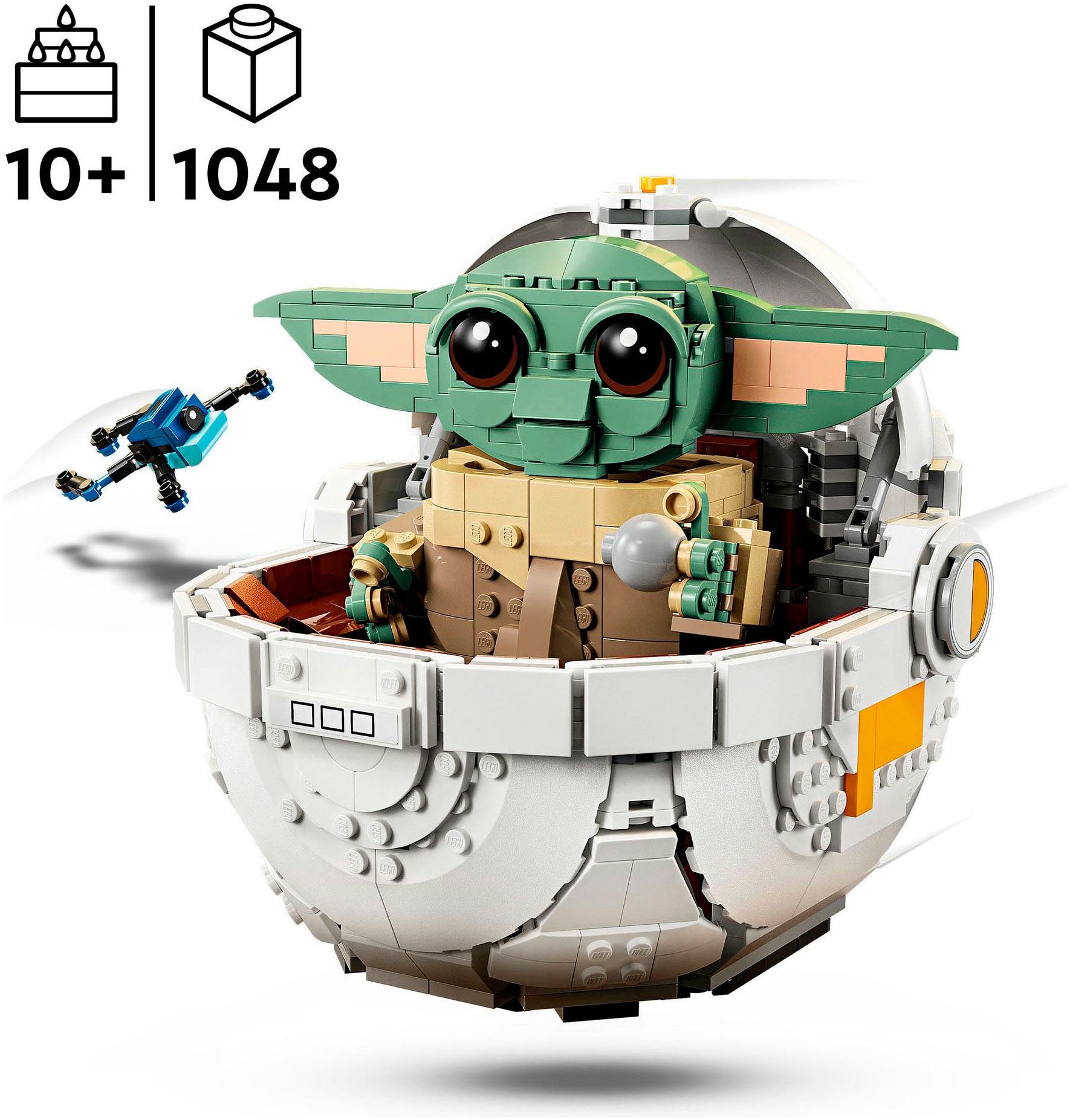 LEGO® Konstruktionsspielsteine »Grogu™ in seiner Repulsorwiege (75403), LEGO Star Wars«, (1048 St.), Made in Europe