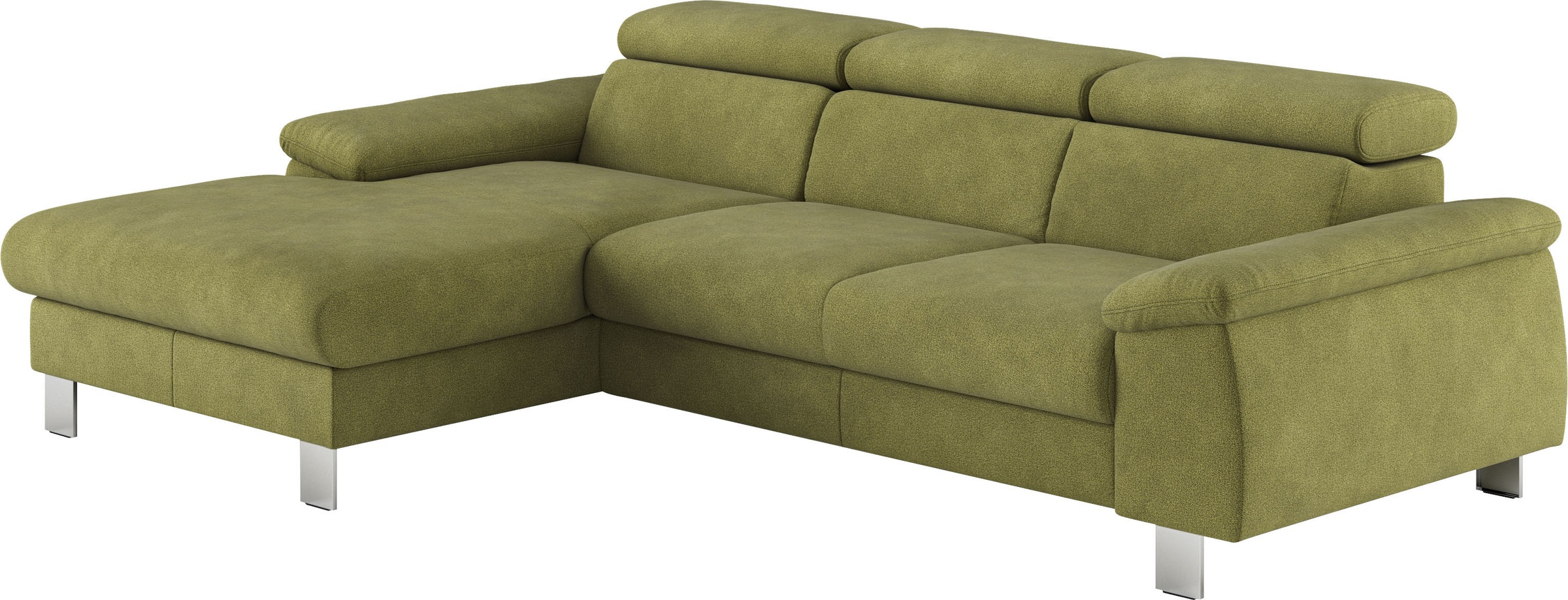 COTTA Ecksofa Komaris, Ecksofa, wahlweise mit RGB-LED-Beleuchtung und Bettfunktion/Bettkasten