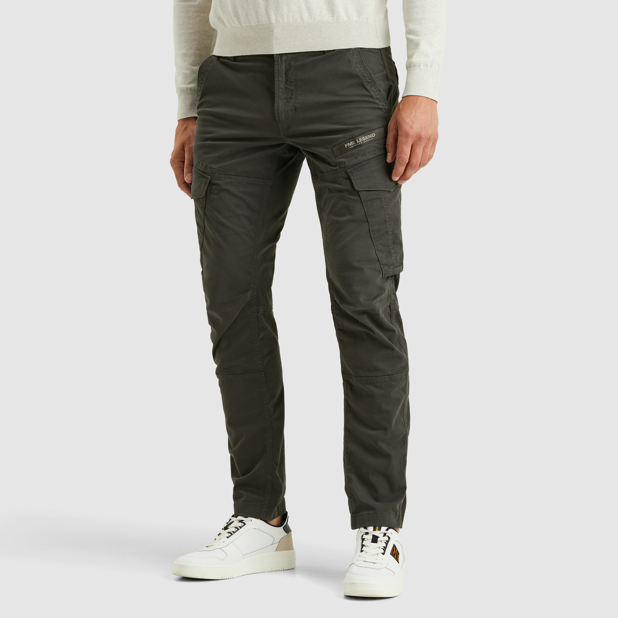 PME LEGEND Cargohose »Nordrop Stretch Twill«, mit Logo Stickerei