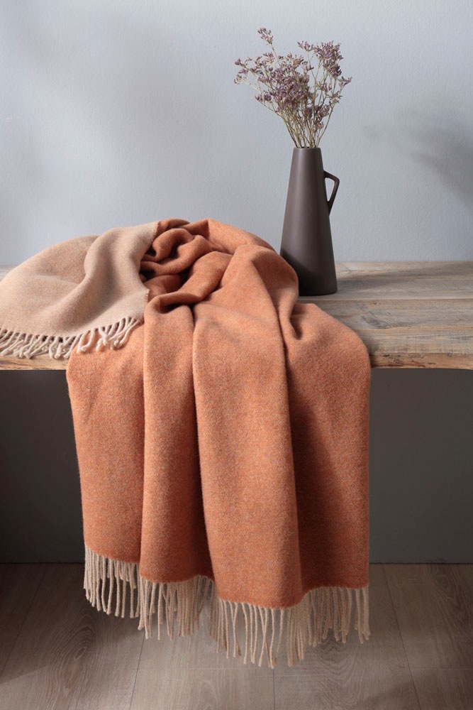 Biederlack Plaid »Plaid Soft Impression im Doubleface-Look«, Wolle-Kaschmir günstig online kaufen