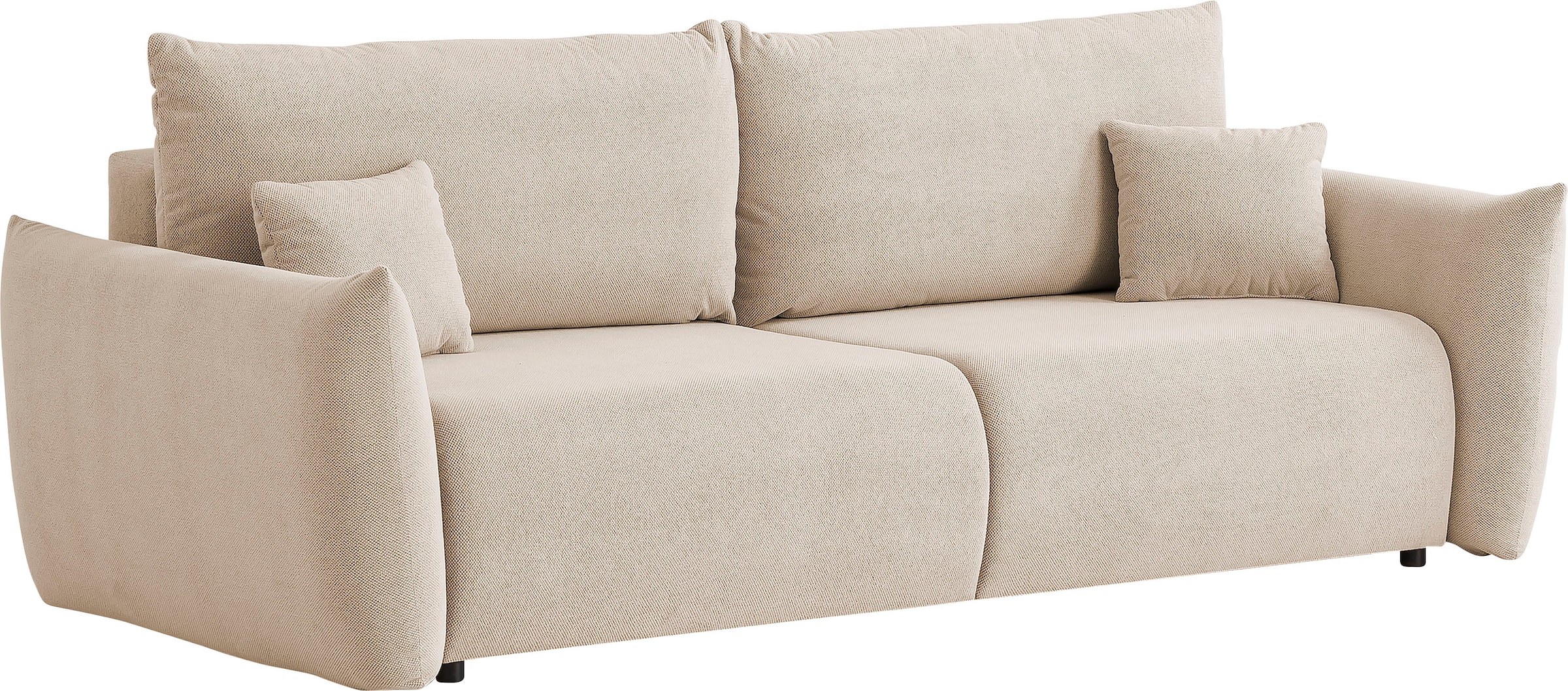 INOSIGN 3-Sitzer »MAVAS Schlafsofa mit Bettkasten«, ca.240/108cm (Liegefläche 212/145 cm), Cord, Chenille, Struktur