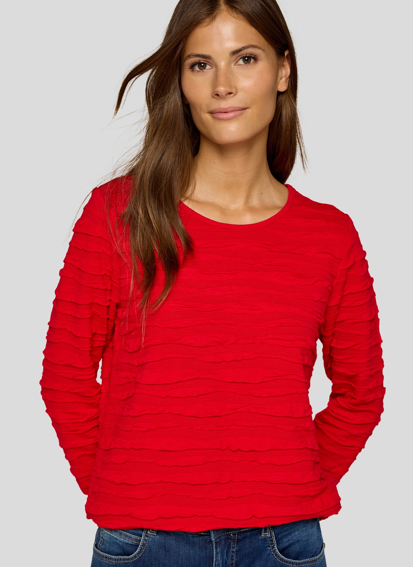 Rabe 3/4-Arm-Shirt, mit Struktur Muster