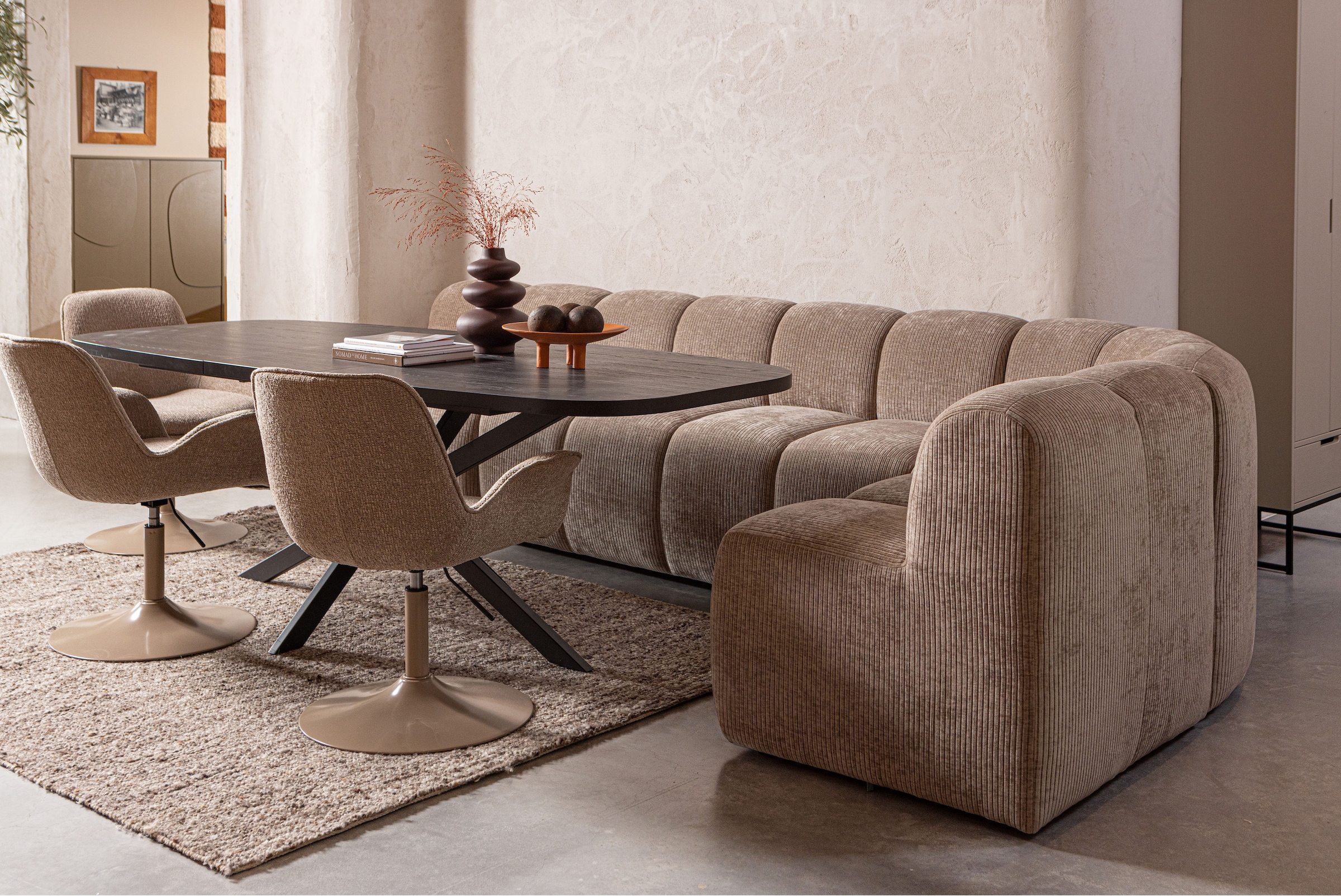 WOOOD Sofa-Eckelement »Mojo mit Rückenlehne und Jacquard-Rippenbezug B 83 x T 83 x H 83 cm« Ausgezeichnete Verschleißfestigkeit, Tragkraft 120 kg, kombinierbar
