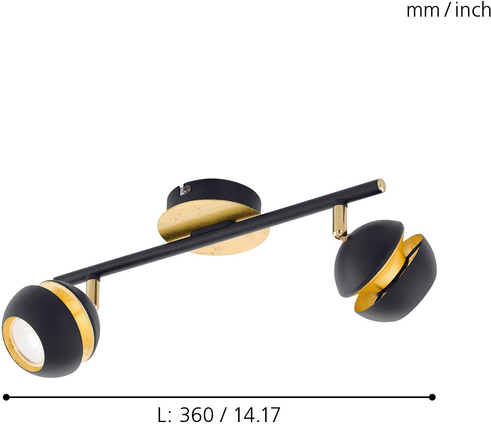 EGLO LED Deckenstrahler »NOCITO«, 2 flammig, Leuchtmittel GU10   LED wechse günstig online kaufen