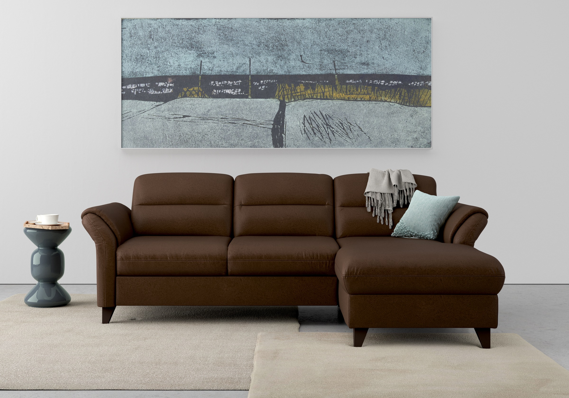 sit&more Ecksofa »Mellum L-Form«, Federkern, wahlweise mit Bettfunktion, Be günstig online kaufen