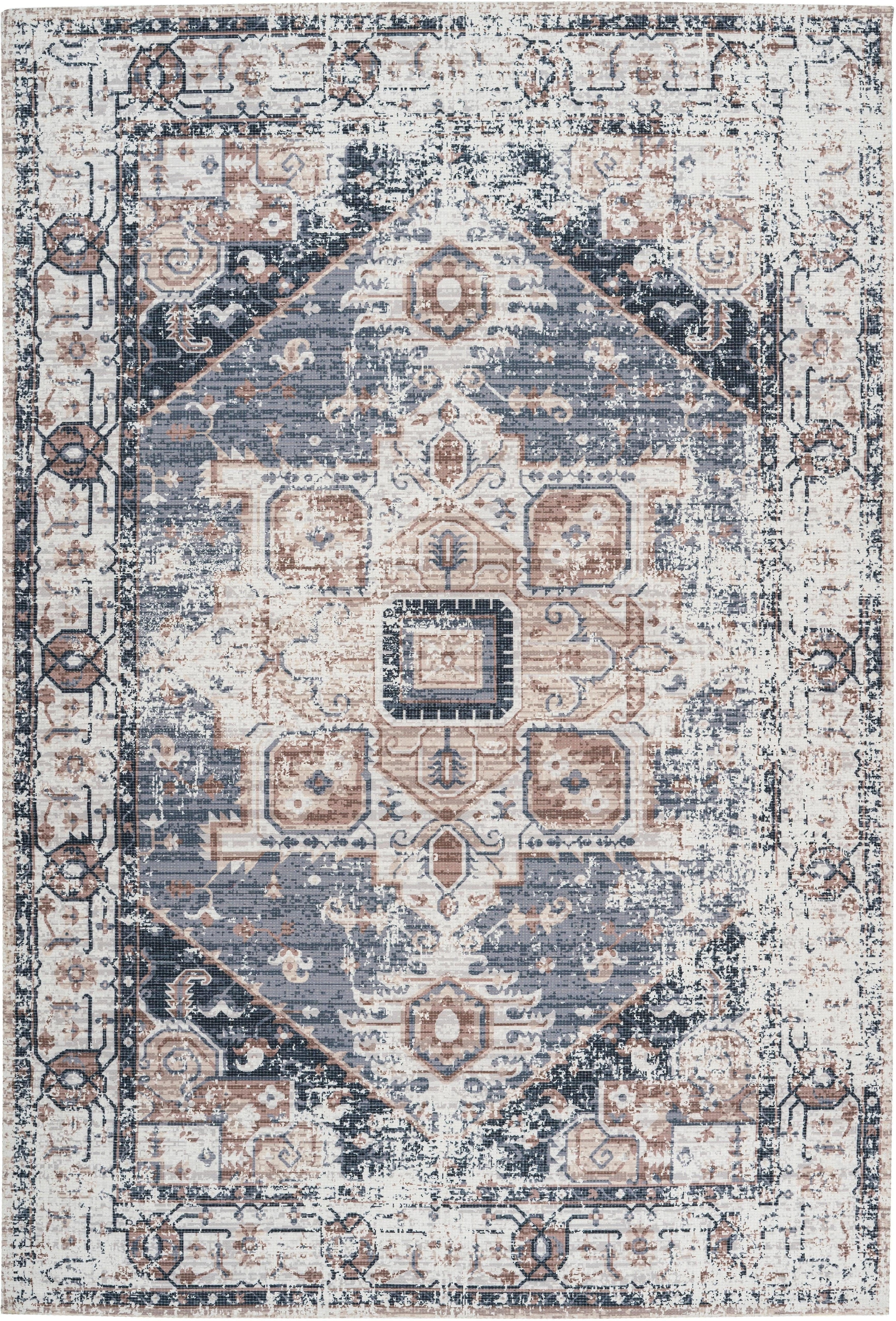 calo-deluxe Teppich »Emin 500«, rechteckig, 10 mm Höhe, reine Baumwolle, Wohnzimmer