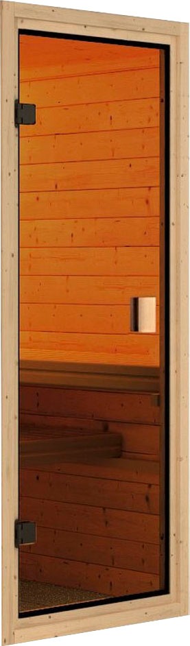 KONIFERA Saunahaus »Maiko 5 SET B«, naturbelassen, mit Ofen 9 kW Bio ext.Steuerung