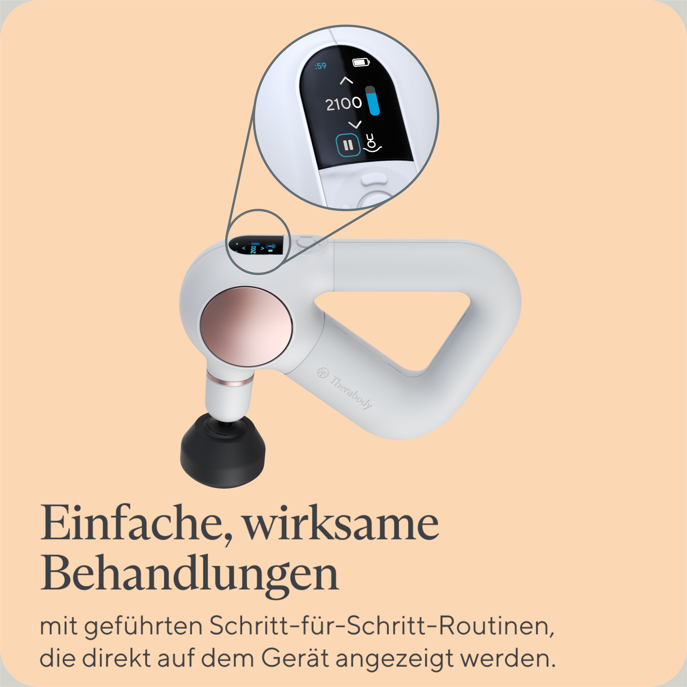 Therabody Massagepistole »Theragun Sense, Stressreduktion, Schmerzlinderung, Erholung«, geführte Atemübungen inkl. TheraMind Klang Therapie