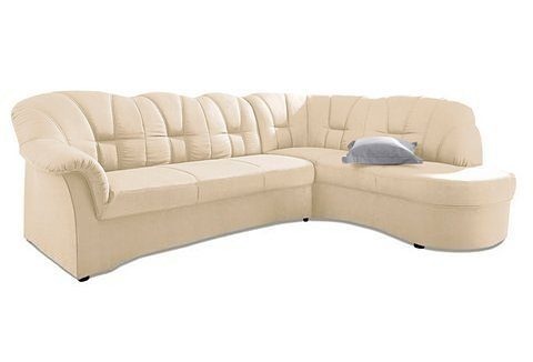 DOMO collection Ecksofa »Papenburg, zeitlose Rückensteppung, elegante Armle günstig online kaufen