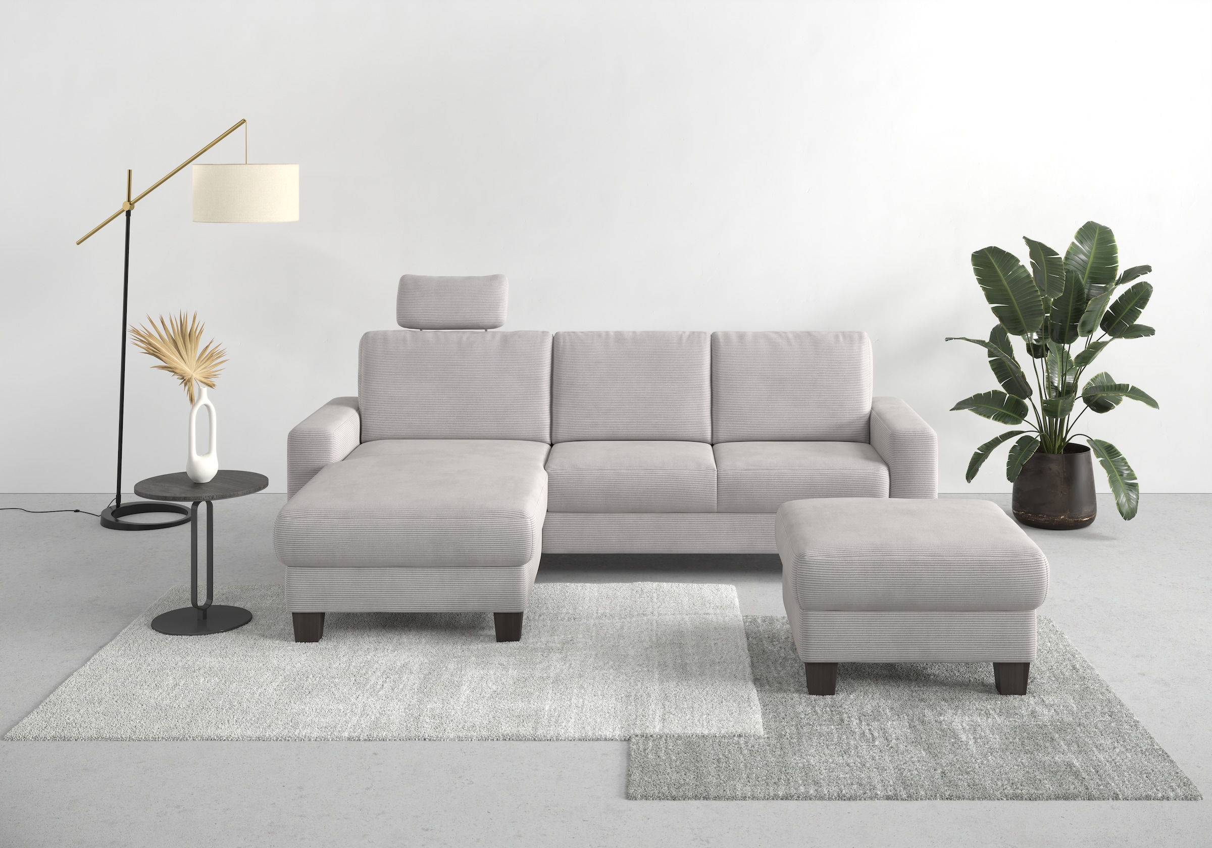 Home affaire Ecksofa »Summer L-Form« mit Recamiere, mit oder ohne Bettfunkt günstig online kaufen