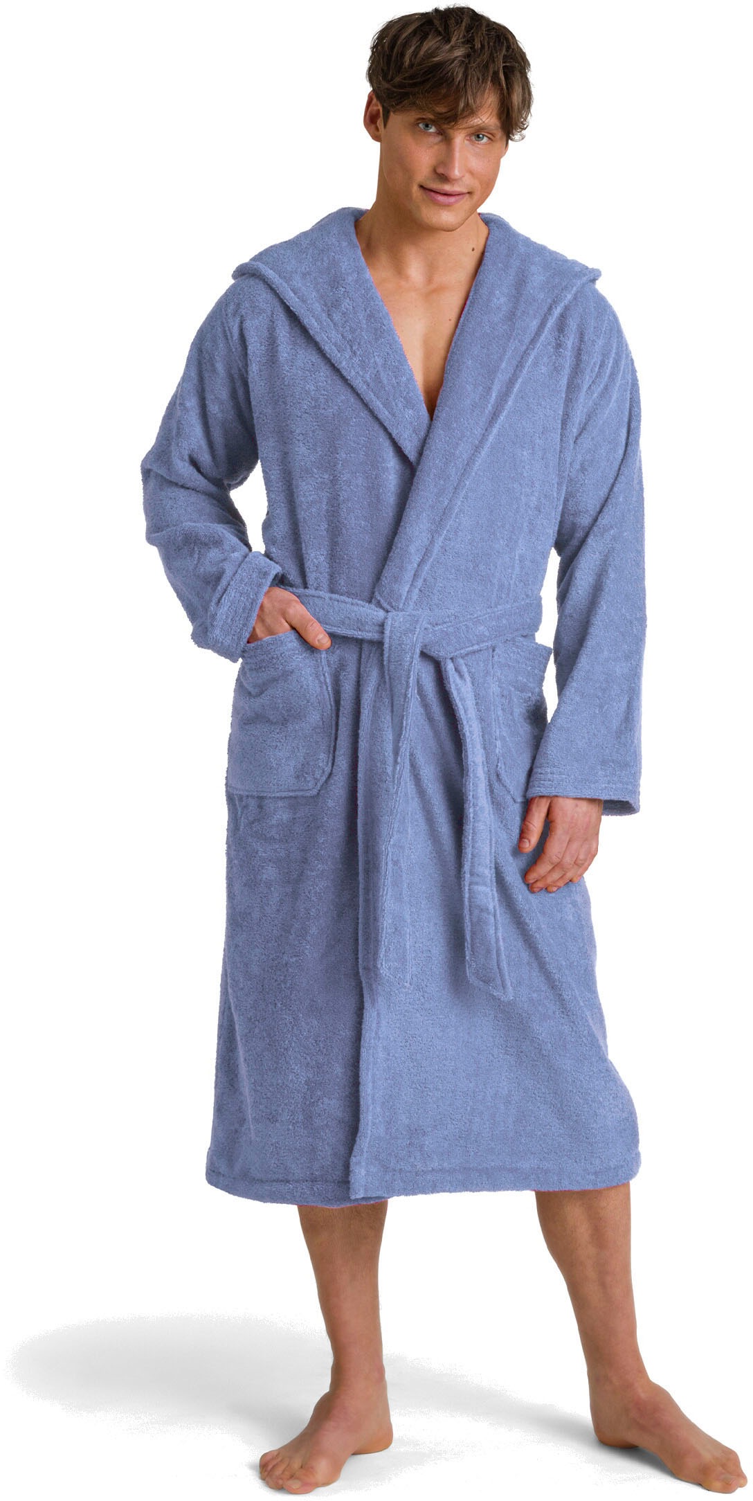 Möve Unisex-Bademantel »Superwuschel Kapuze, ideal für Sauna & Spa, Hotelbademantel«, (1 St.), in Uni