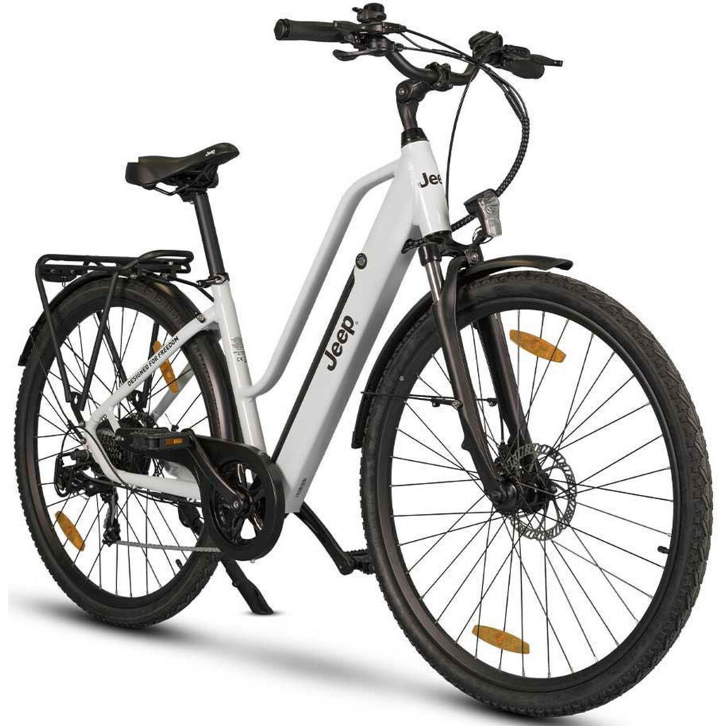 Jeep E-Bikes E-Bike »TLR 7011«, 7 Gang, Heckmotor 250 W, (mit Akku-Ladegerät)