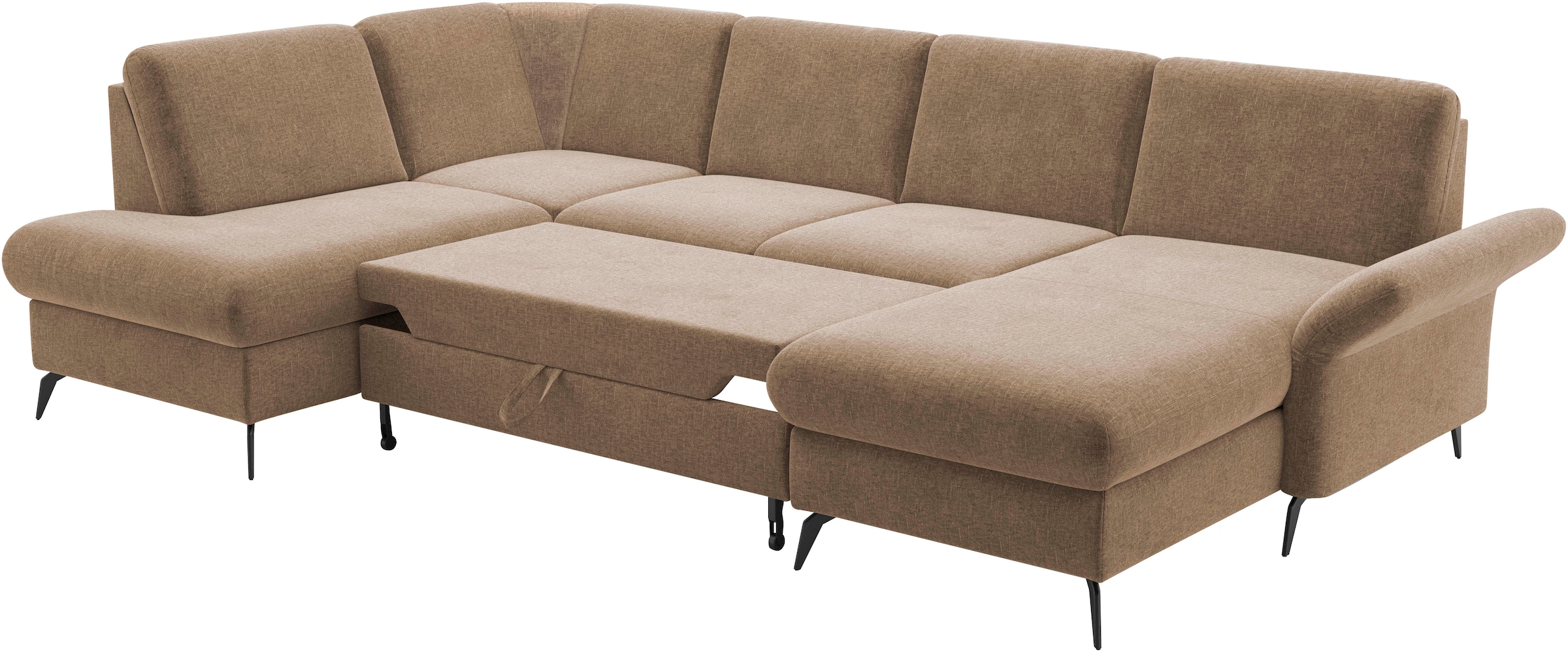 Home affaire Wohnlandschaft »Rochelle«, optional: Armteilverstellung, klappbar, Bettkasen