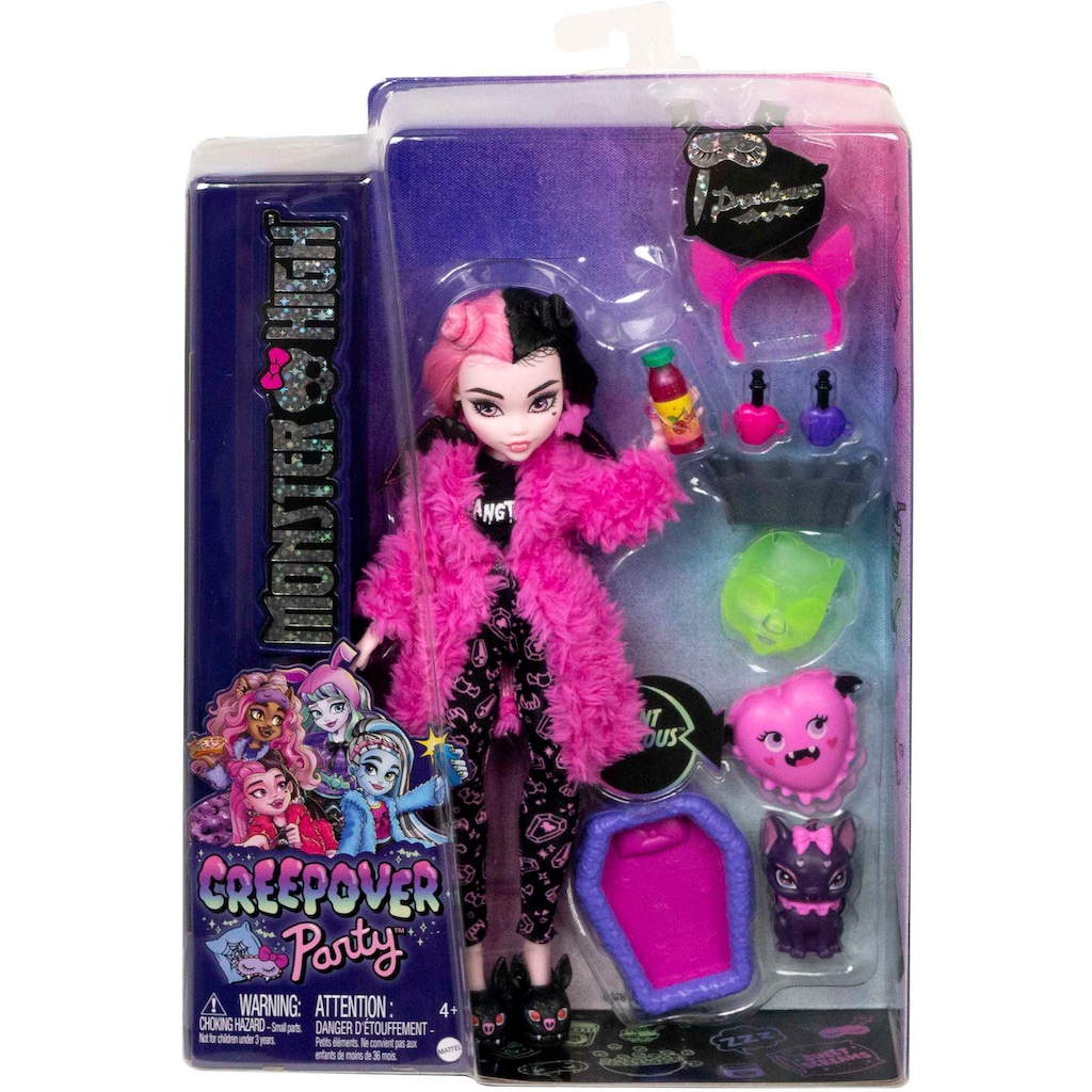 Mattel® Anziehpuppe »Monster High, Creepover Draculaura - Schaurig schöne Pyjamaparty«