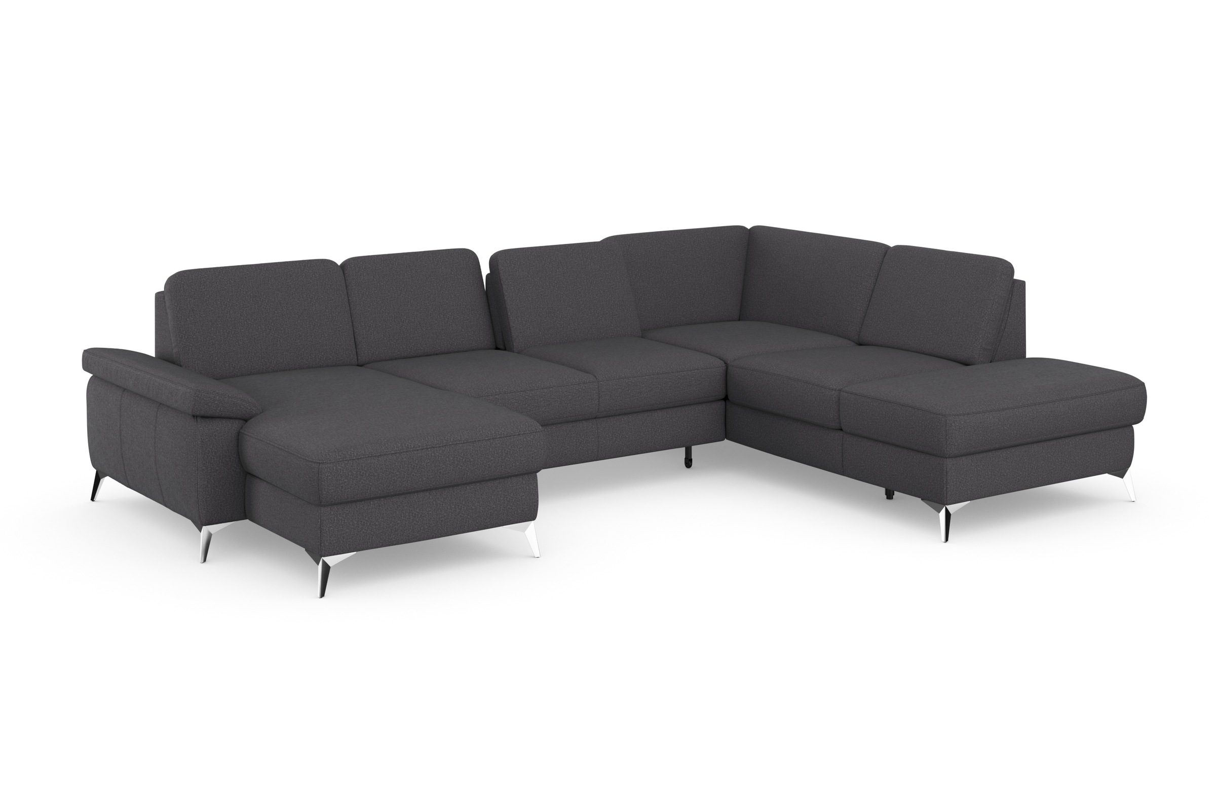 sit&more Wohnlandschaft »Padua U-Form«, inklusive Sitztiefenverstellung, Armteilfunktion und Federkern
