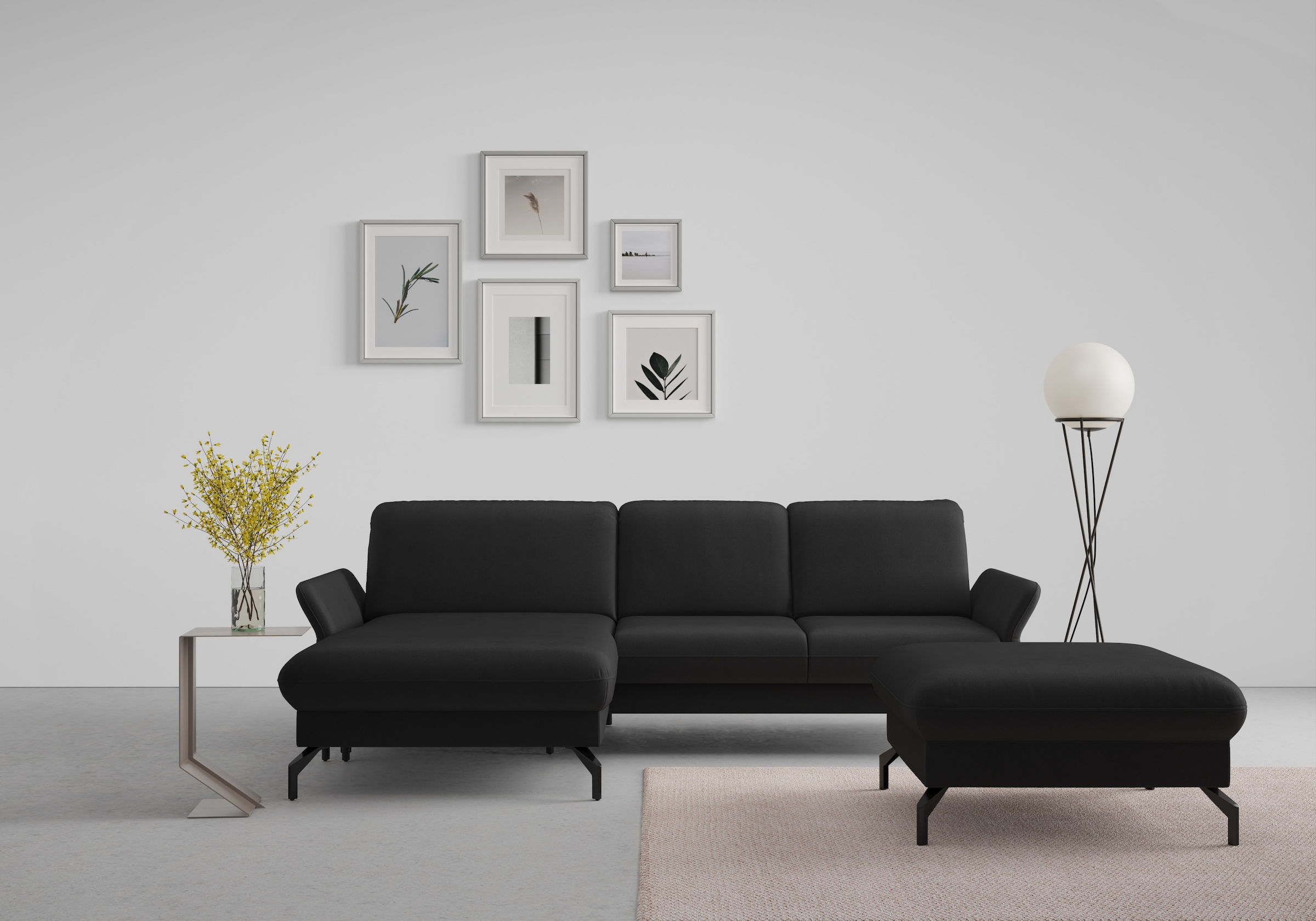 sit&more Ecksofa »Fashion L-Form«, wahlweise mit Kopfteilverstellung und Vorziehsitz, motorisch