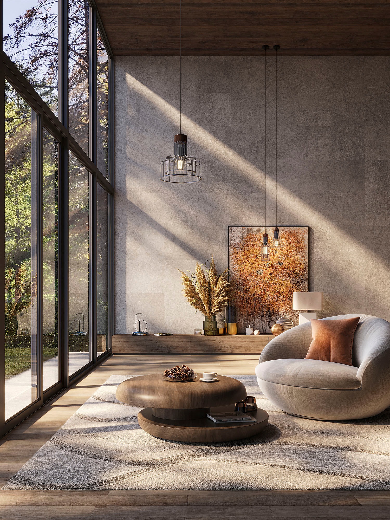 SalesFever Couchtisch »drehbar - runder Design-Wohnzimmertisch aus Holz« 1 günstig online kaufen