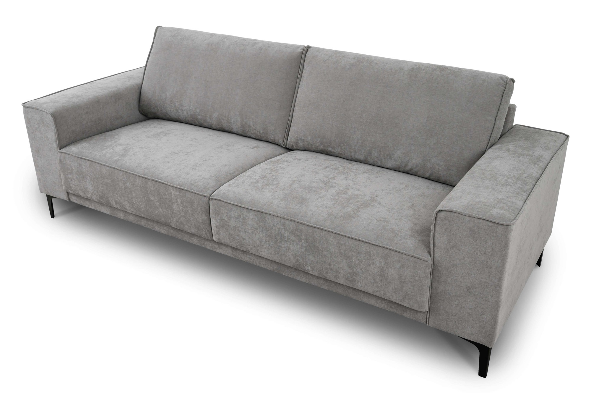 Places of Style 3-Sitzer »3er Sofa Oland, Struktur, Flachgewebe, Luxus-Microfaser, Boucle«, 224 cm, Wellenunterfederung, Skandi-Design, Metallfüße