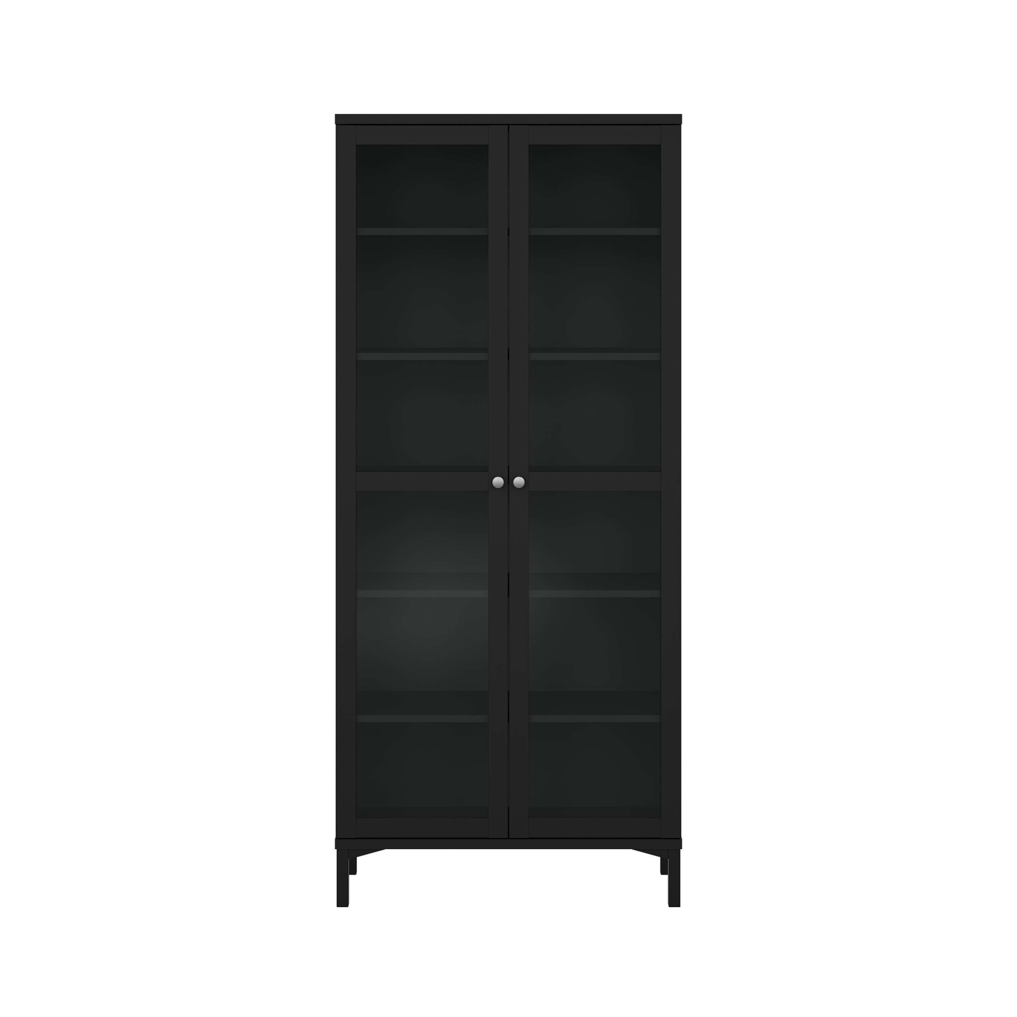 INOSIGN Vitrine »Roma Vitrinenschrank, Standvitrine, Glasvitrine, Schrank, Stauraum«, 2 Glastüren, Höhe 200 cm, 6 Fächer, Breite 89 cm