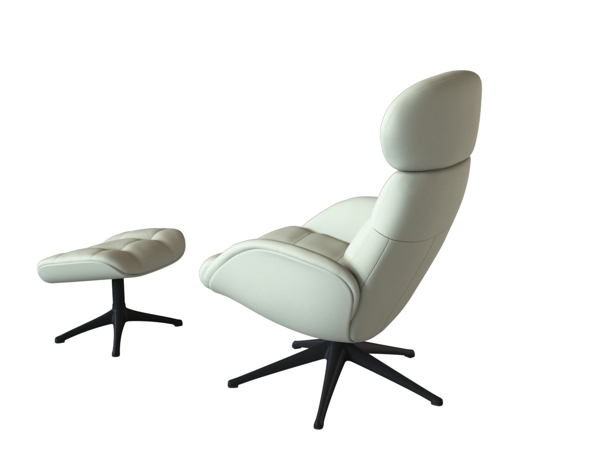 FLEXLUX Relaxsessel »Chester, Funktionsessel, Polstersessel, Armlehnen-, TV-Fernsehsessel«, Premium Komfort, Rücken- und Kopfteilverstellung, Drehbar, Fuß Schwarz