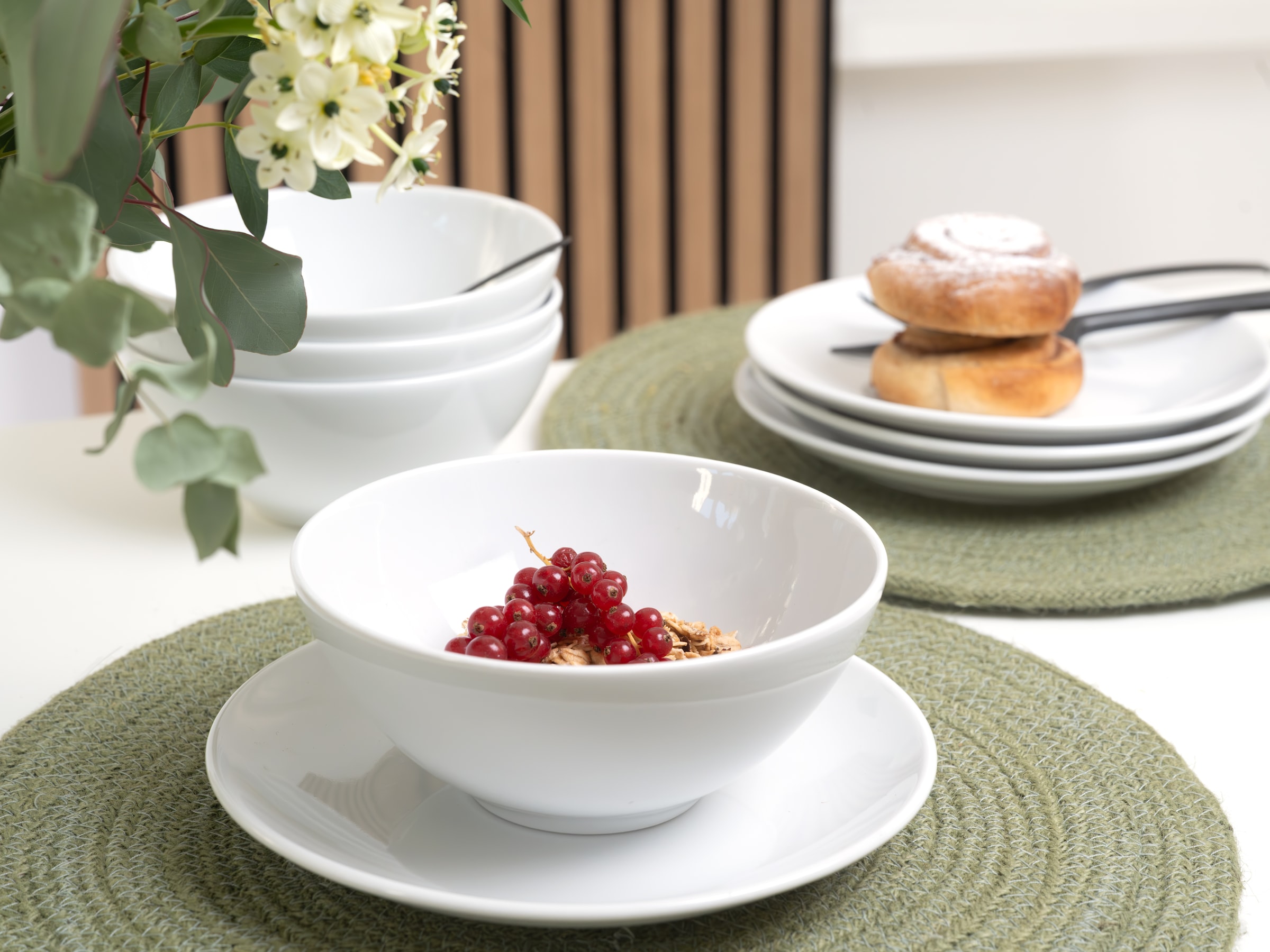 CreaTable Kombiservice »Bistrot Weiss, Service 16-tlg.« Klassisch, Zeitlos