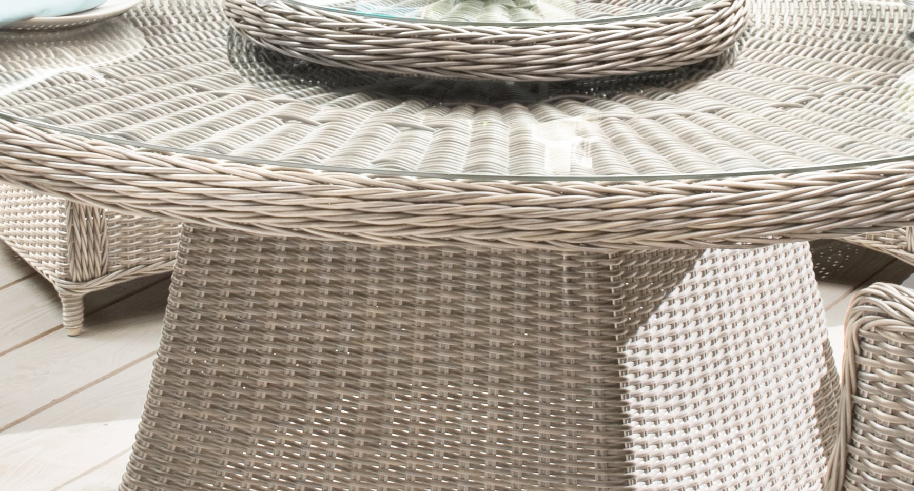 Destiny Gartentisch »LUNA«, (Set, Ø150, Höhe 75 cm), (Ø150x75 cm), Aluminium, Polyrattan, inkl. Drehteller