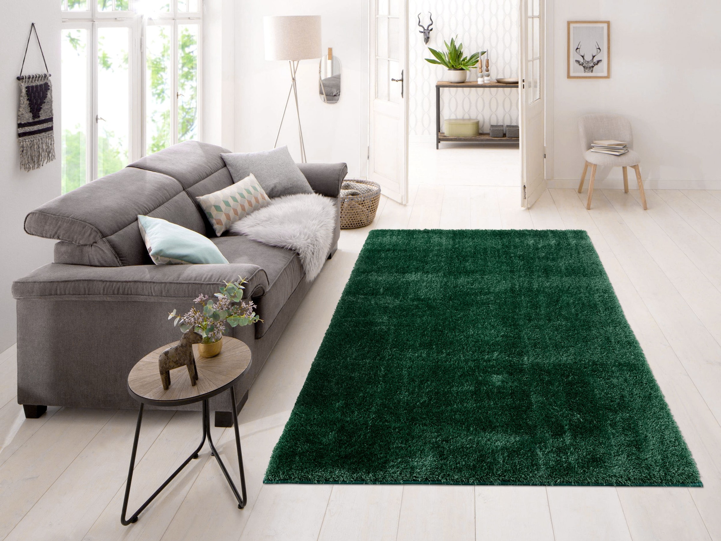 Home affaire Hochflor-Teppich »Anastasia«, rechteckig, 43 mm Höhe, Shaggy-Teppich, besonders weich durch Mikrofaser