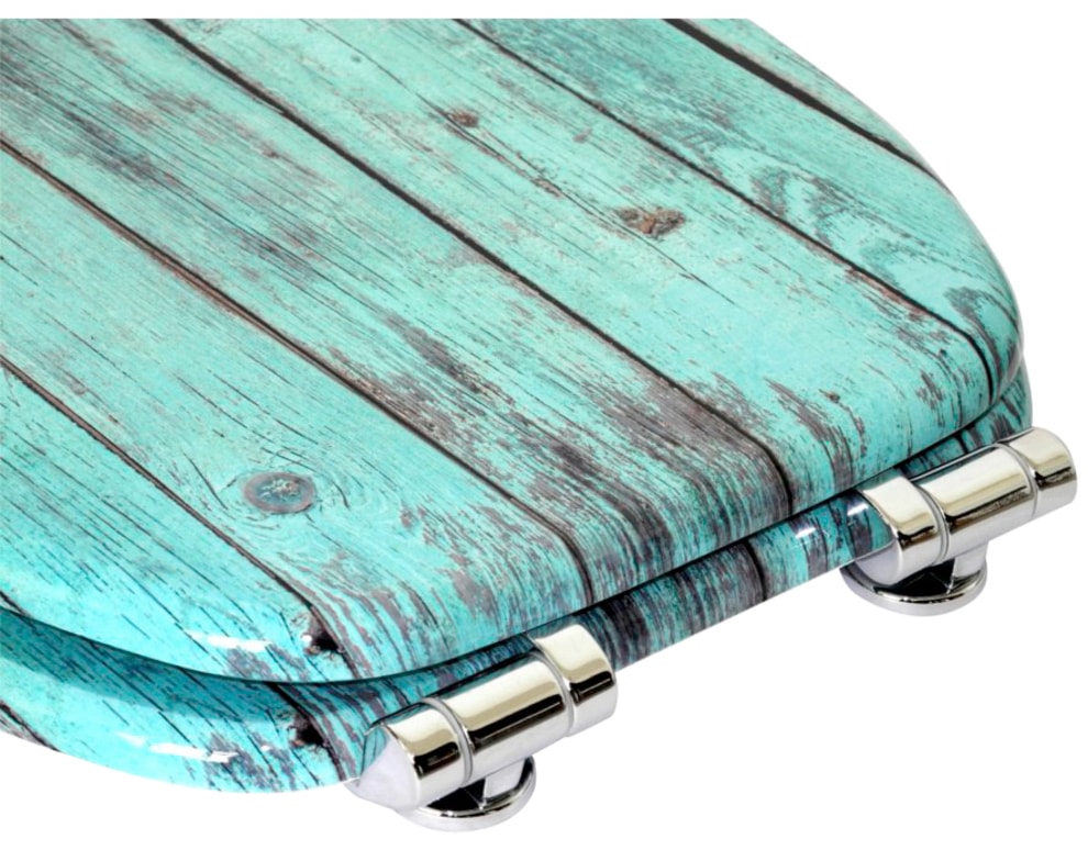 Sanilo Badaccessoire-Set »Lumber«, (Komplett-Set, 3 tlg.), bestehend aus WC-Sitz, Badteppich und Waschbeckenstöpsel