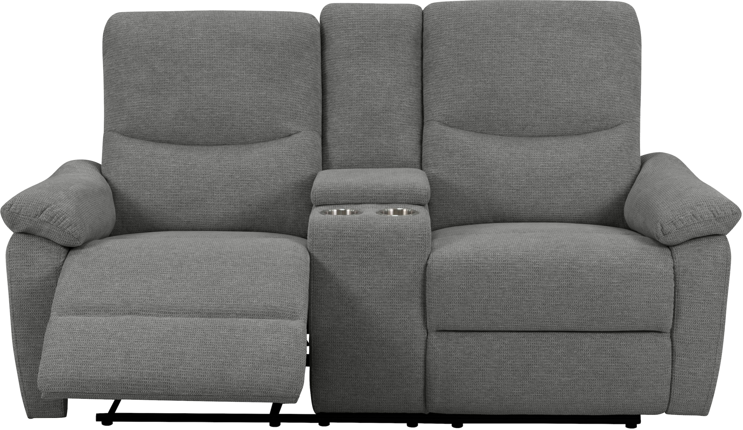Home affaire 2-Sitzer »ODILON, 2er-Kinosofa, TV-Sessel, Mulitmedia-Sofa, Struktur, USB A/C,«, Relaxfunktion manuell u. elektrisch, Getränkehalter, Staufach