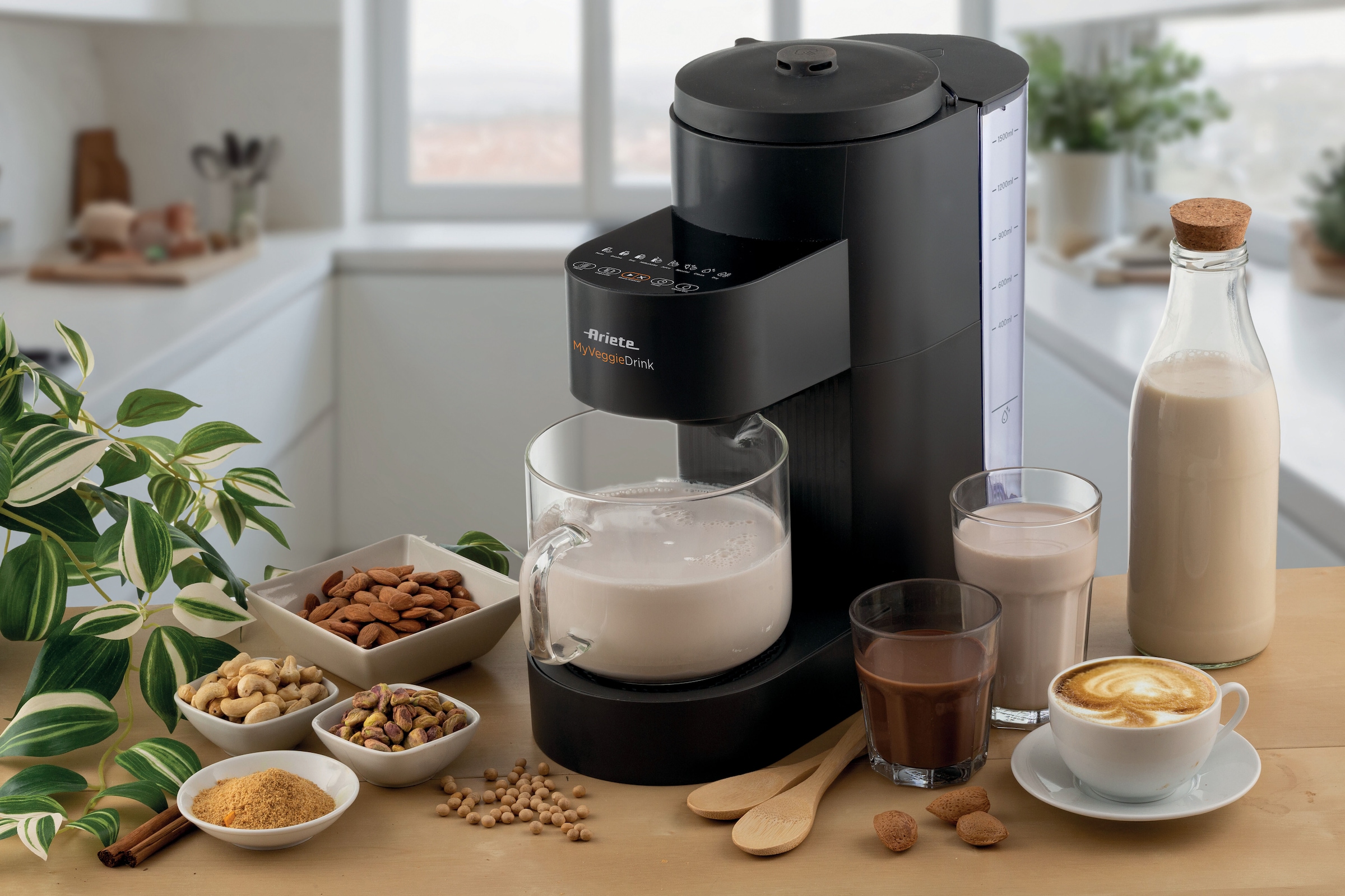 Ariete Entsafter »My VeggieDrink« 1200 W Pflanzenmilch-, Milchshake-Zubereiter und Entsafter in Einem, 1,5 L