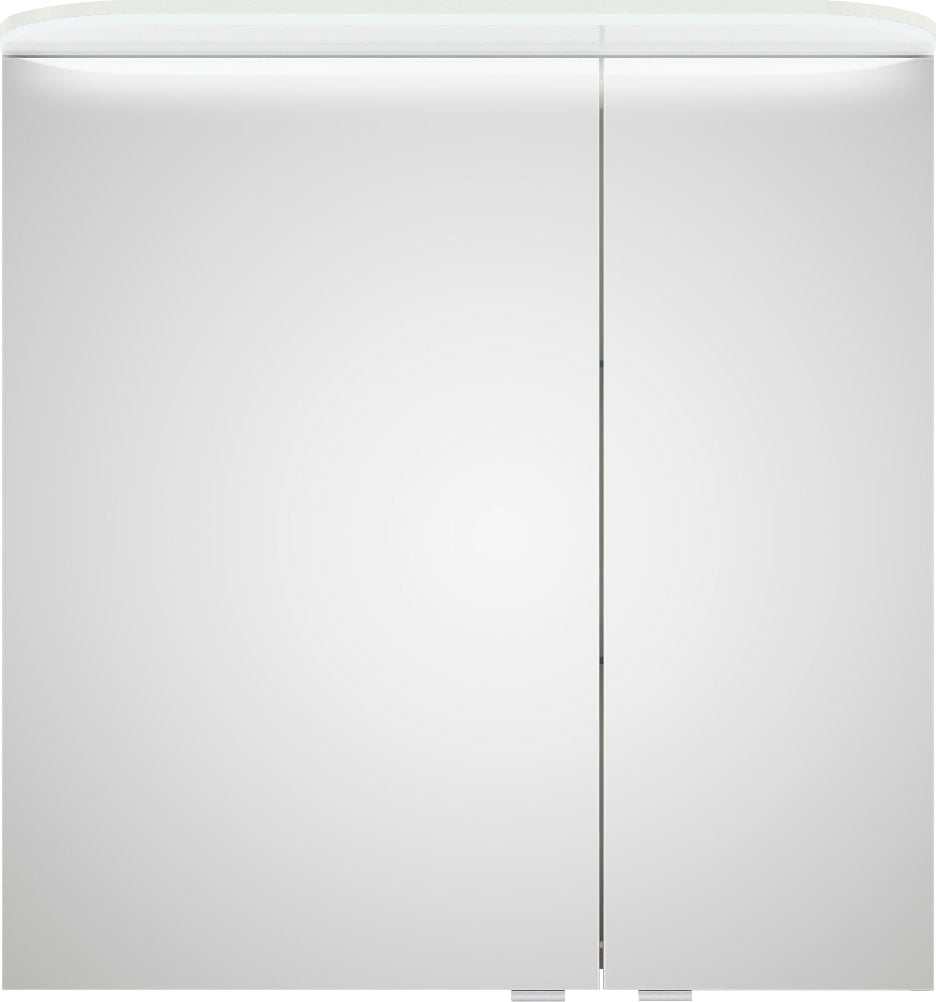 Saphir Badmöbel-Set »Balto Sprint 3-teilig, Mineralmarmor-Waschtisch mit LED-Spiegelschrank«, (4 St.), Badezimmer Set mit Unterschrank inkl Türdämpfer, 3 Türen, 3 Schubladen