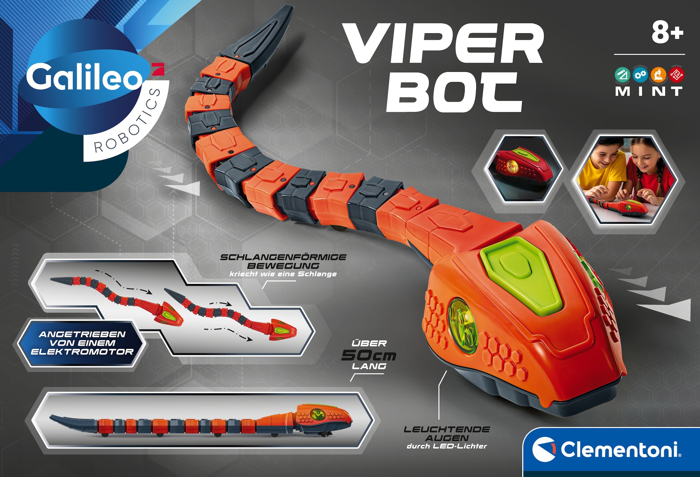 Clementoni® Robotertier »Galileo Robotics, VIPER Bot« mit Licht
