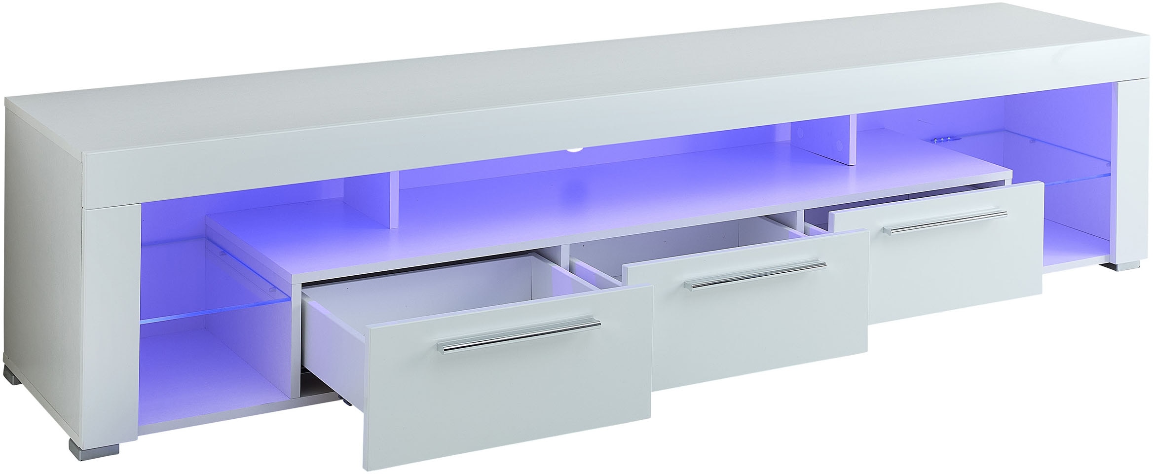 Stolkom TV-Schrank »Goal« 3 Schubkästen, 5 offenen Fächern, Stellmaß 200/44/44 cm