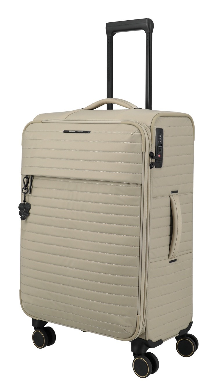 travelite Weichgepäck-Trolley »BARBARA & travelite | BARBARA STEPP, verschiedene Größen und Farben«, 4 Rollen, Weichgepäck-Koffer Schlüsselanhänger Volumenerweiterung bei S/M
