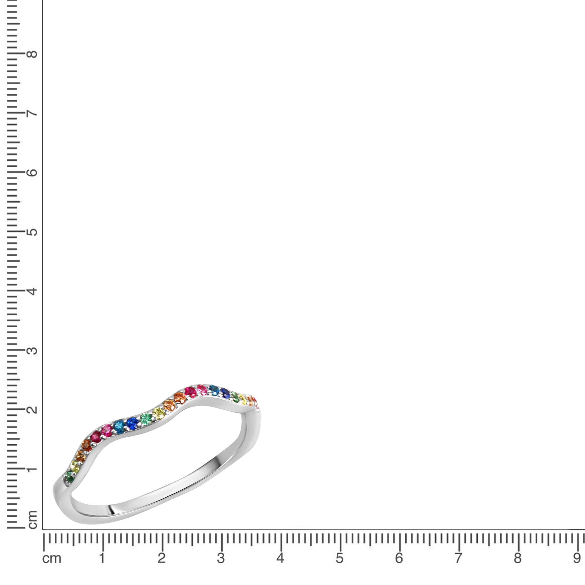 Vivance Fingerring »925 Sterling Silber rhodiniert bunte Zirkonia«
