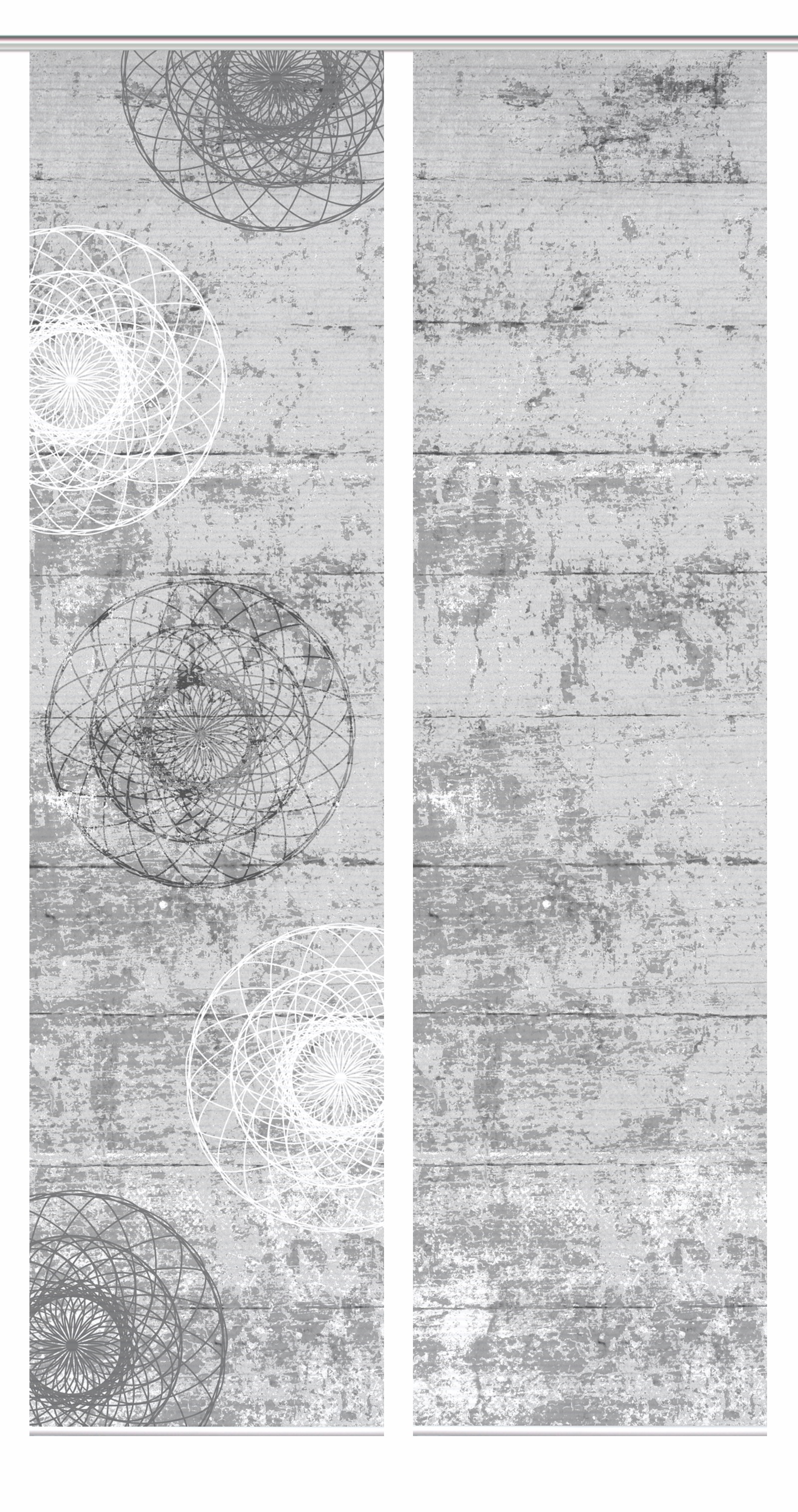 HOME in green Schiebegardine »MANDRIGA« Paneelwagen 2 Stk. tlg. SET DIGITALDRUCK,BAMBUSOPTIK RECYCELT