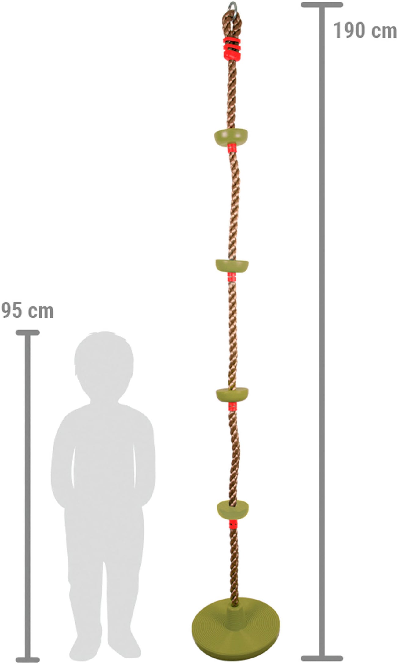 Small Foot Schaukelsitz »Tellerschaukel mit Kletterseil«