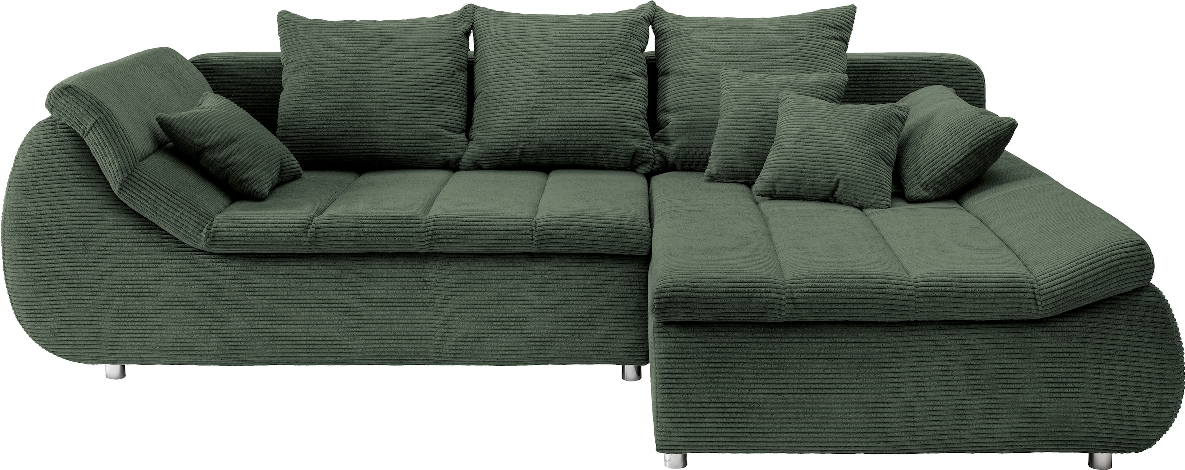 INOSIGN Ecksofa »Imola elegant und bequem, aktuelle Steppung im Sitz, L-Form«, wahlweise mit Bettfunktion