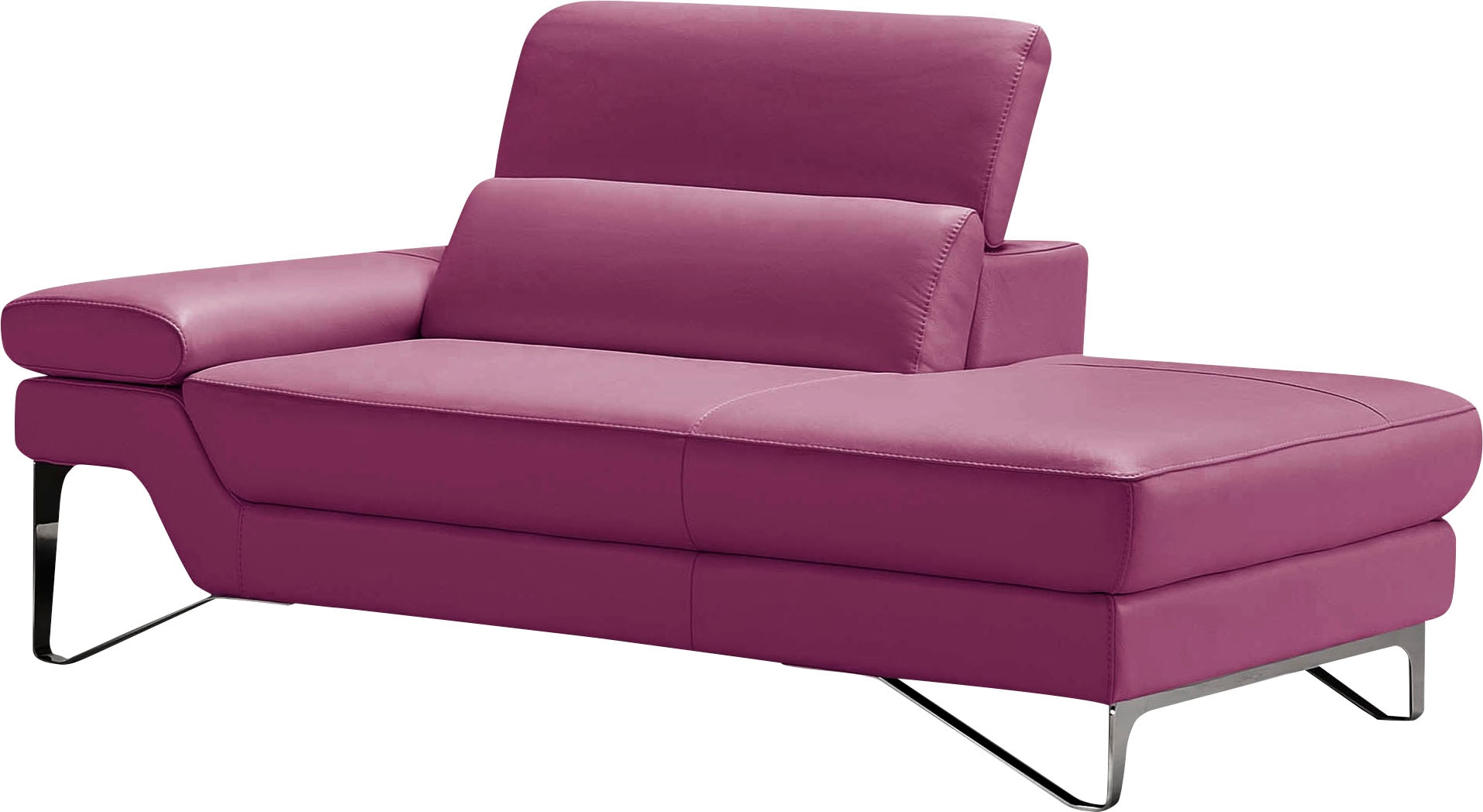 Egoitaliano Ottomane »Princess, elegantes Designsofa mit erstklassigem Sitzkomfort,«, inkl. verstellbarem Kopfteil und edle Designmetallfüße