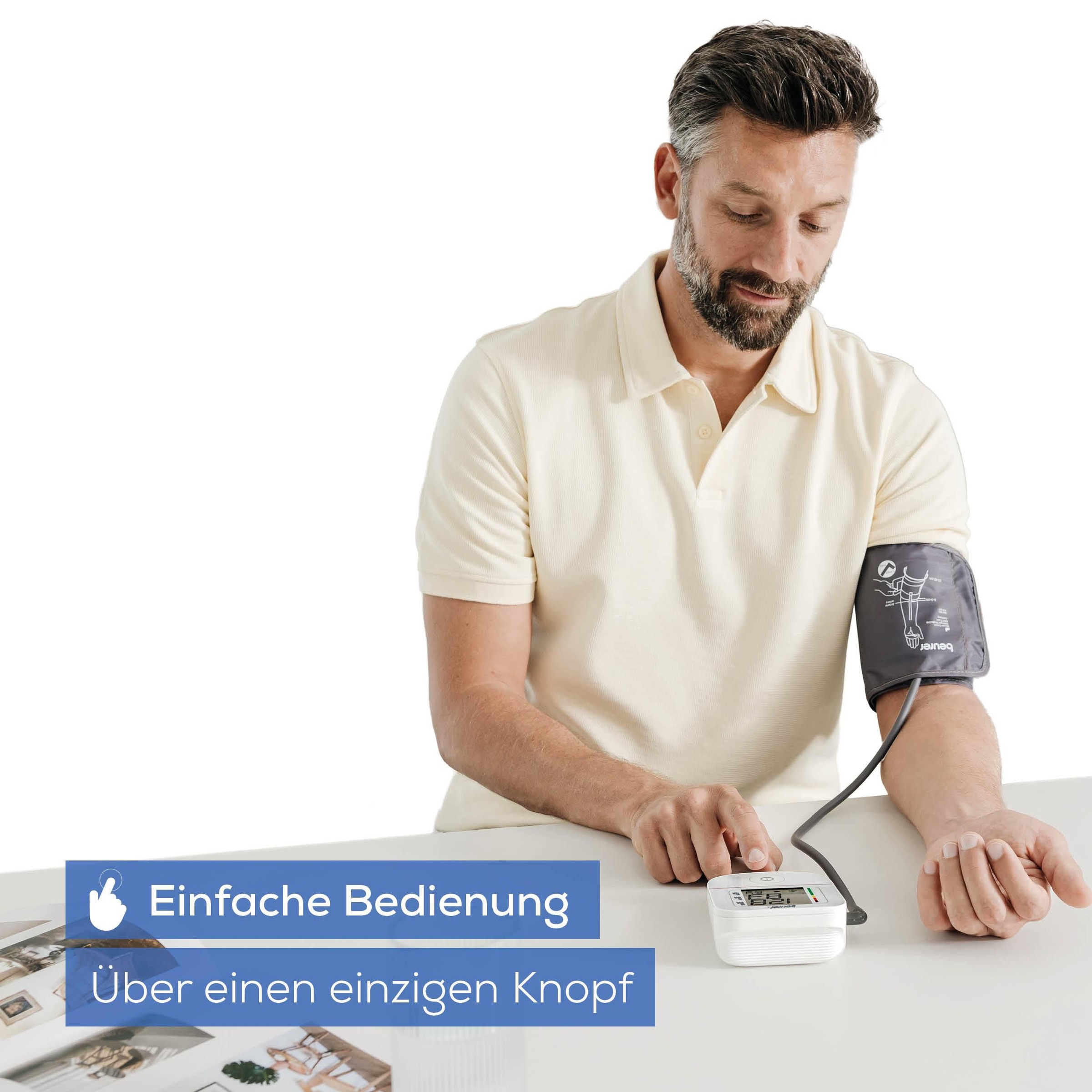 BEURER Oberarm-Blutdruckmessgerät »BM 23 mit Manschetten-Sitzkontrolle« Einfache Blutdruckmessung für Zuhause