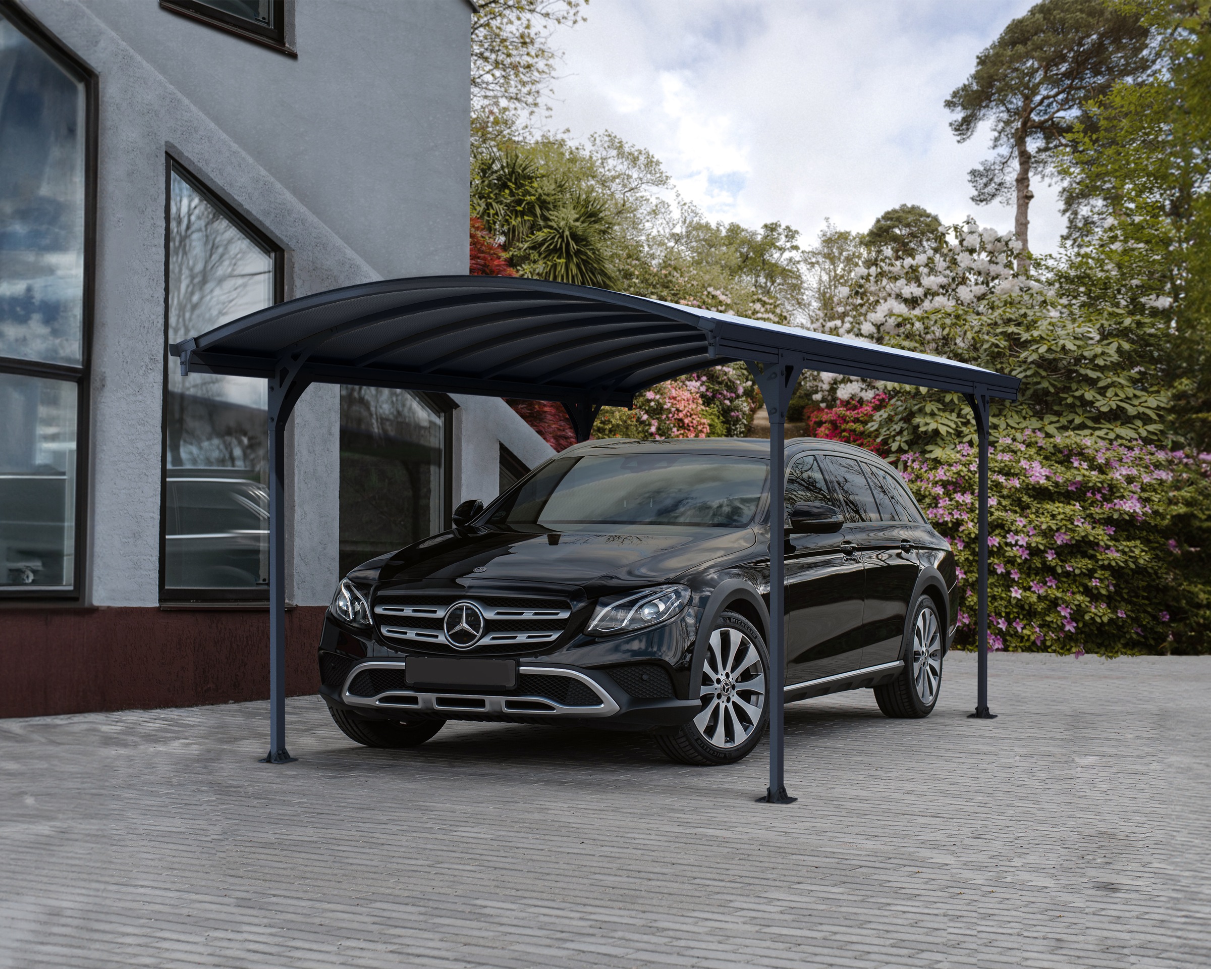 Palram - Canopia Einzelcarport »Vitoria«, Aluminium, 277 cm, Anthrazit, 100% UV-geschützt