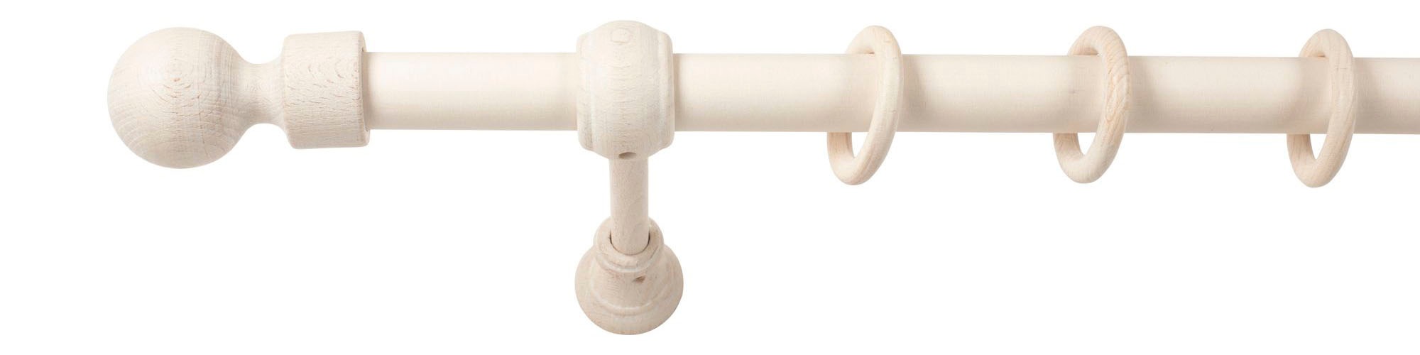 SN DECO GROUP Gardinenstange »Giro«, 1 läufig-läufig, Fixmaß, 28 mm, Holz, verschiedene Längen und Farben, Komplettset