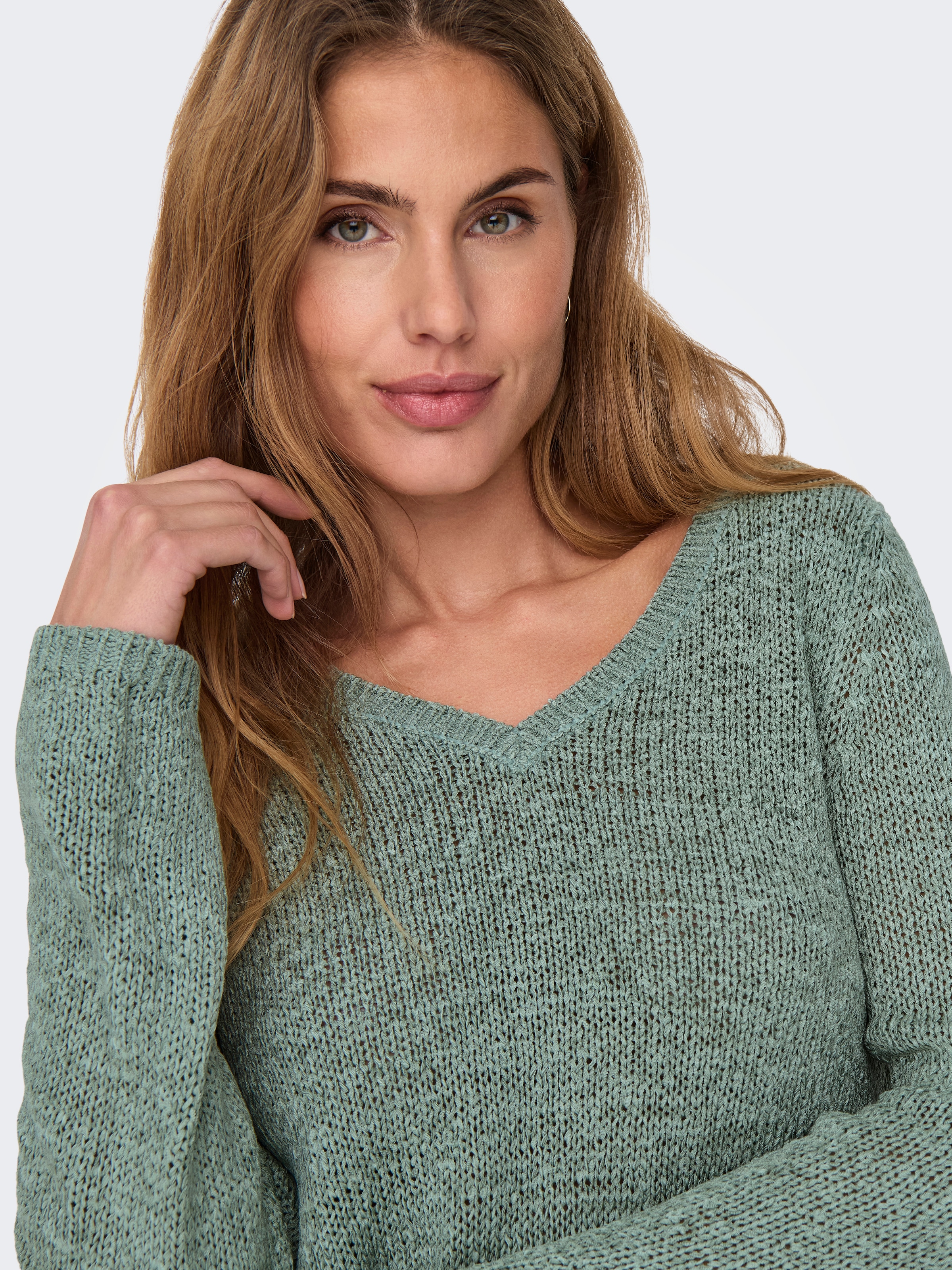 ONLY V-Ausschnitt-Pullover »ONLGEENA L/S V-NECK KNT NOOS«