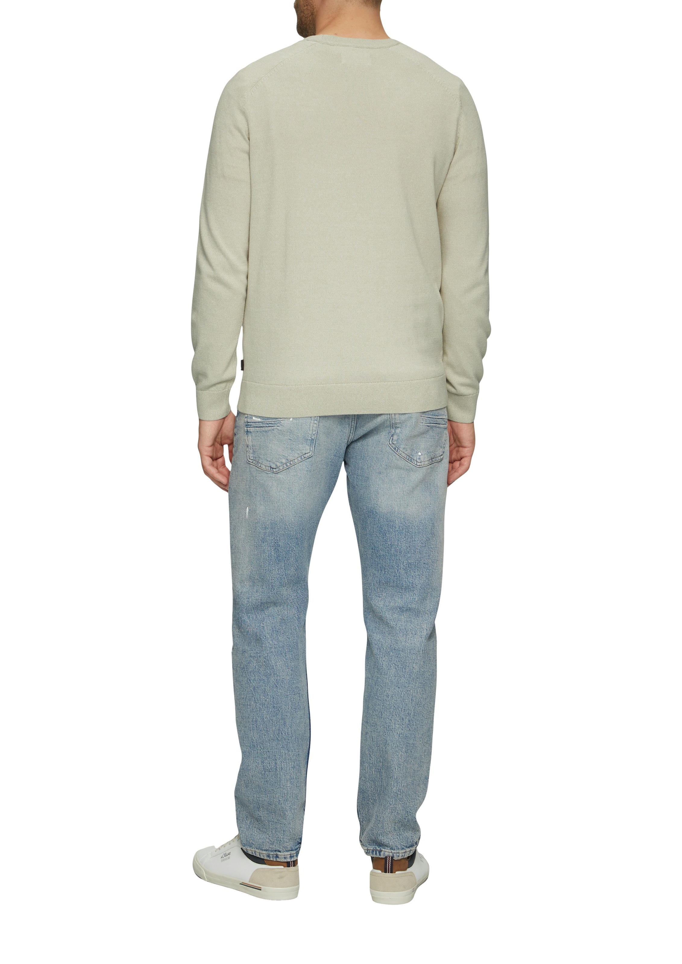 s.Oliver Strickpullover, mit Rundhals und in melierter Optik